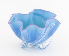Signed Studio Glass Handkerchief Bowl, 2004