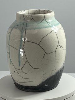 Signed Studio Raku Pottery Vessel, American School, Late 20th Century