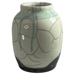 Signed Studio Raku Pottery Vessel, American School, Late 20th Century