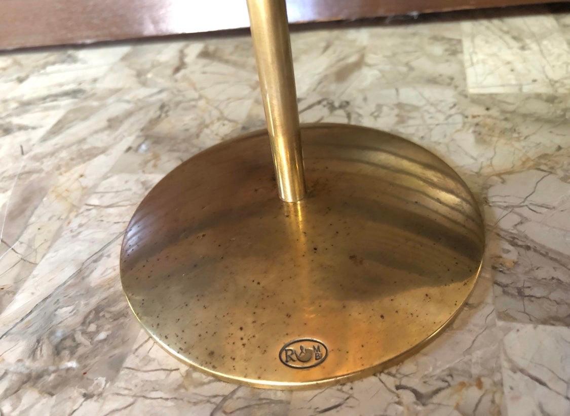 Mid-Century Modern Signed Swedish Brass Candlestick Holder by Lotta Horn for Rejmyre Brass Mill