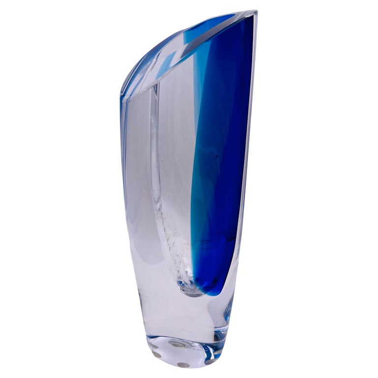 Signed Swedish Modern Kosta Boda Vase by G Warff For Sale at 1stDibs