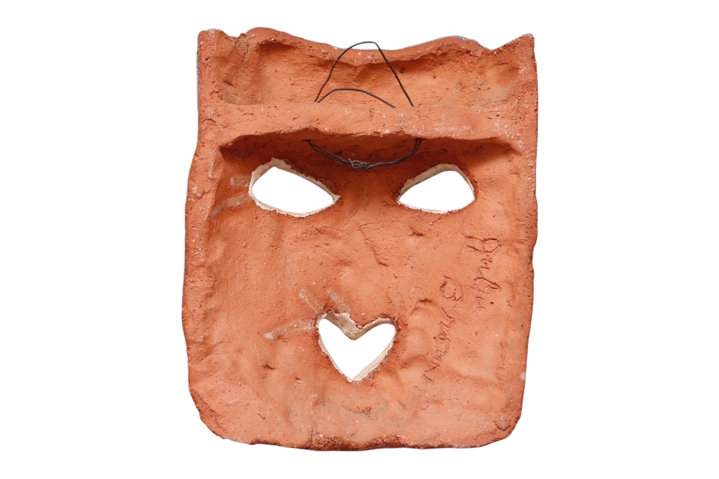Signed Terracotta “Greek Theater” Mask For Sale 2