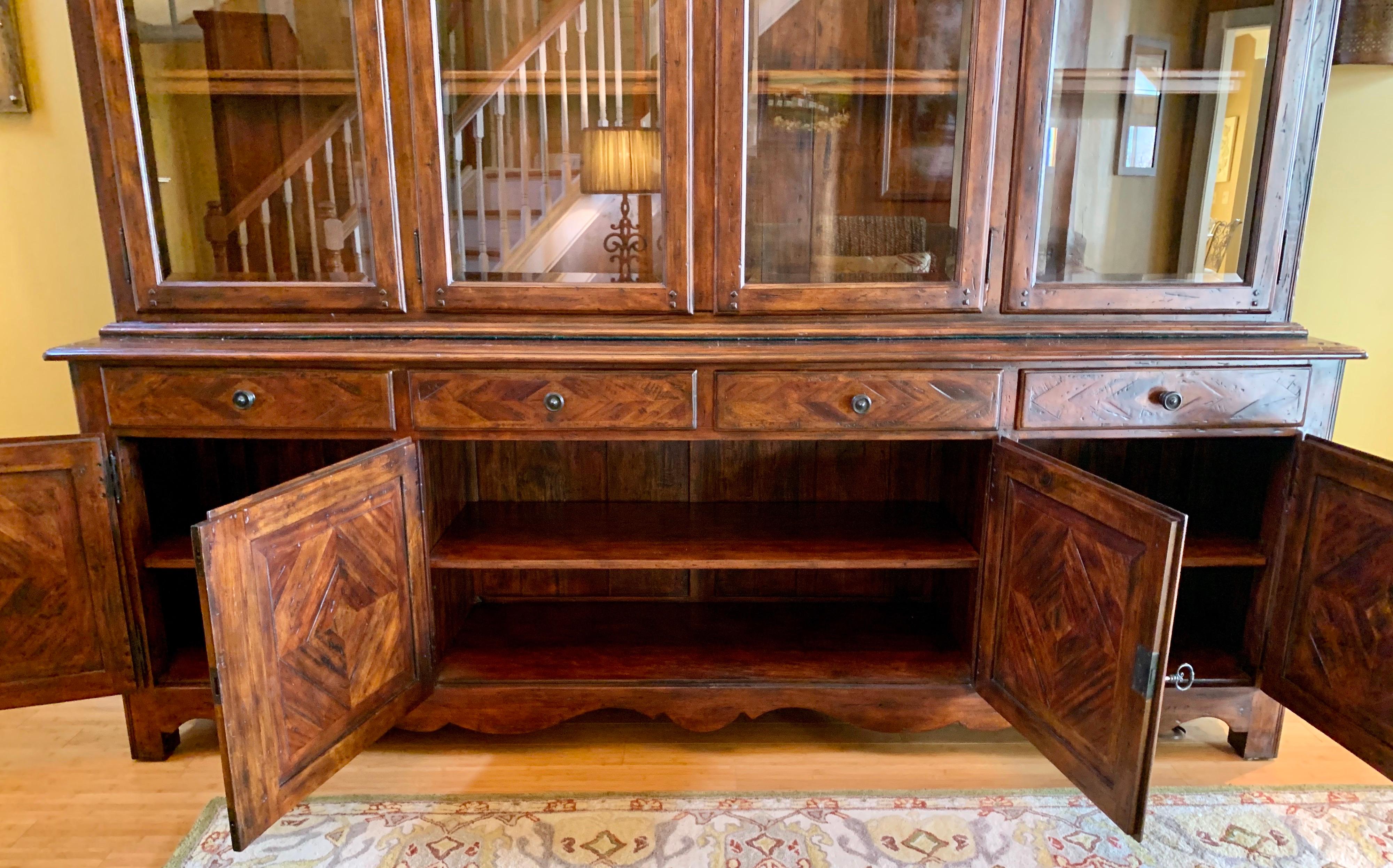 2 piece china cabinet antique