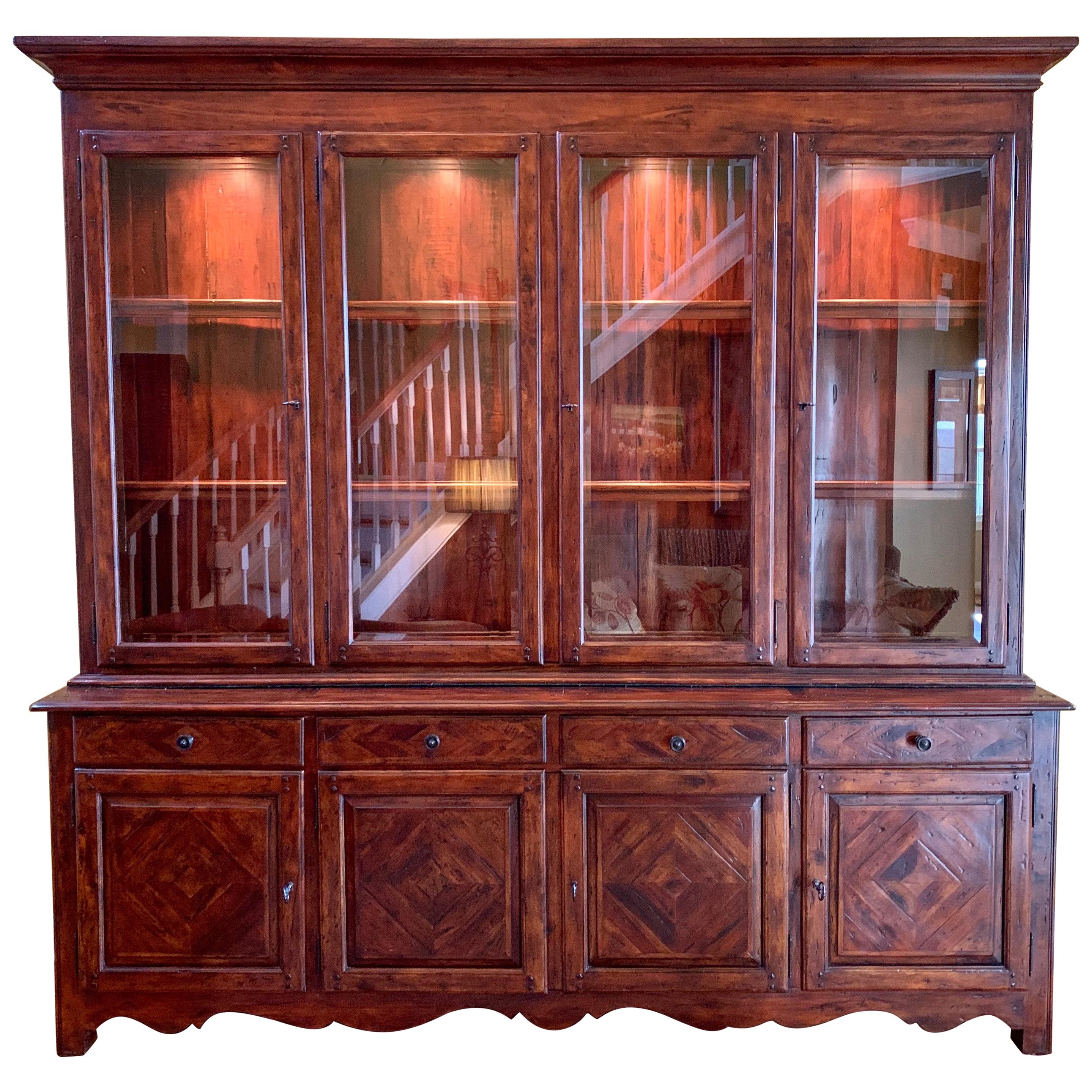Signed Theodore Alexander Castle Bromwich Two Piece China Cabinet Breakfront