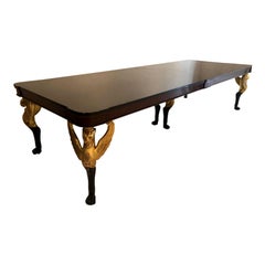 Used Signed Thomas Morgan 11’ Empire Dining or Conference Table W Winged Griffins