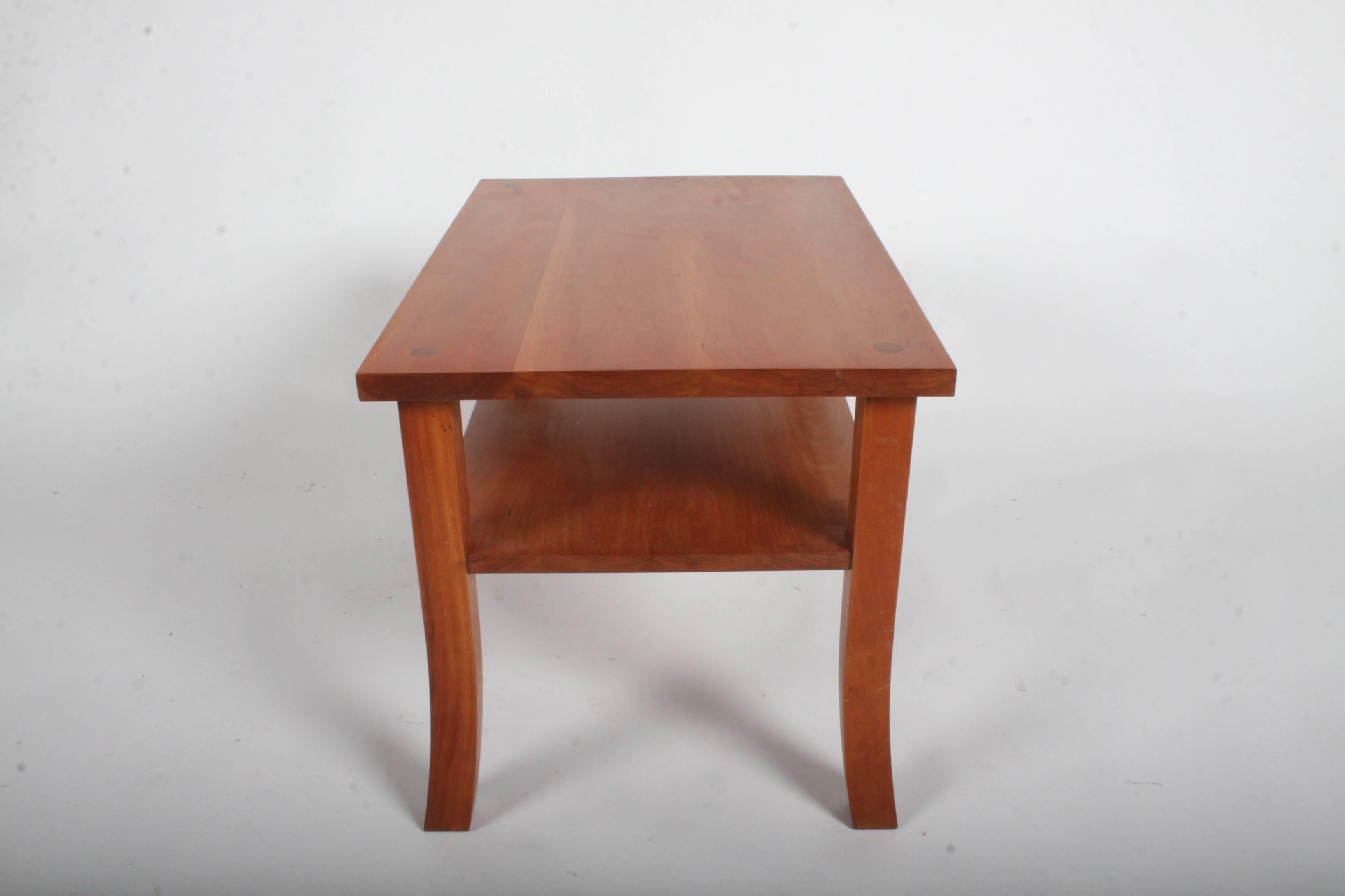 Contemporary Signed Thomas Moser Lolling Side Table in Cherry