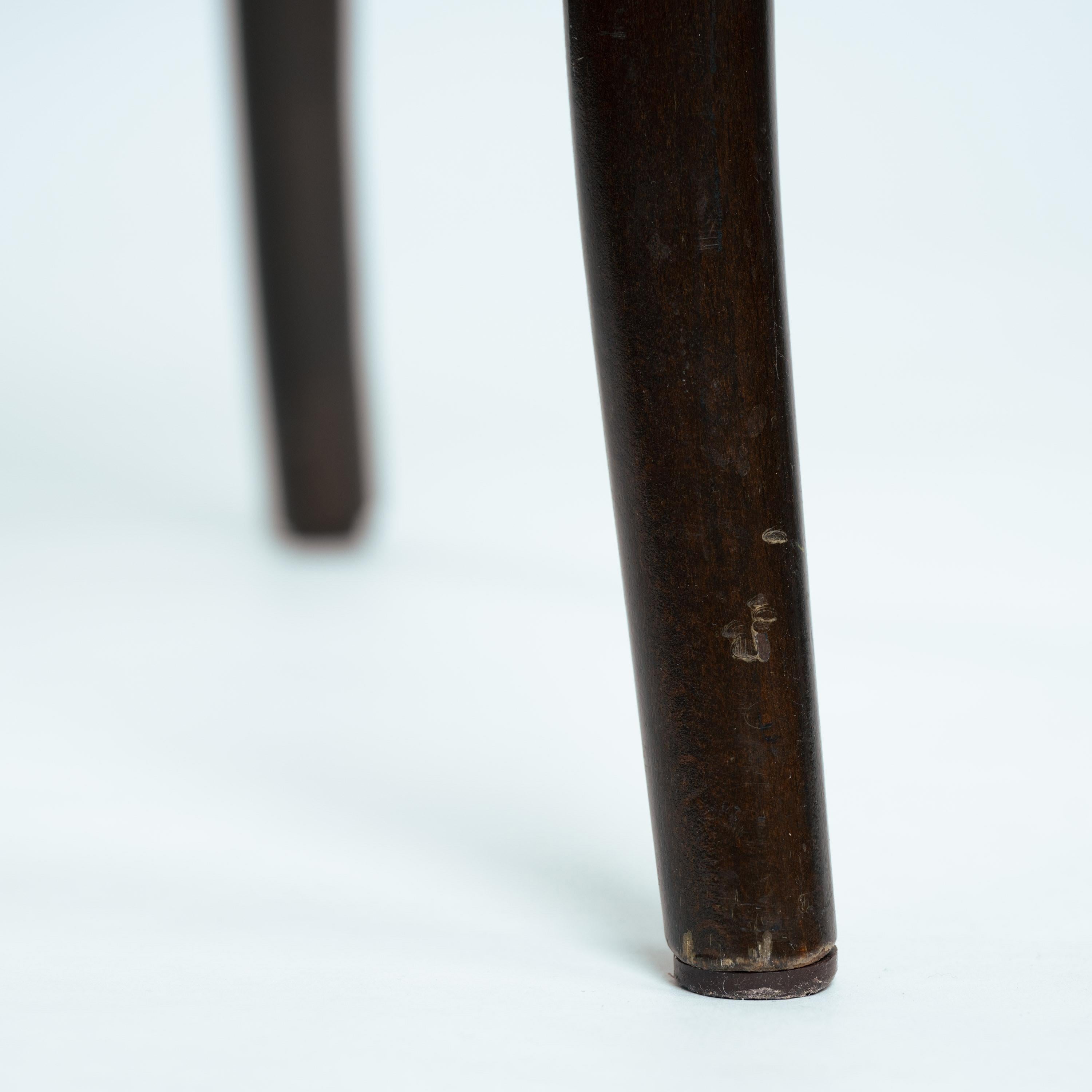 Rattan signed Thonet highback webbing bentwood bench 207 Long John, 1970s For Sale
