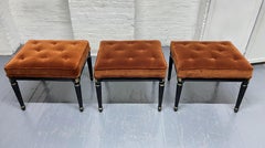 Firmado, Tres bancos tapizados Maison Jansen