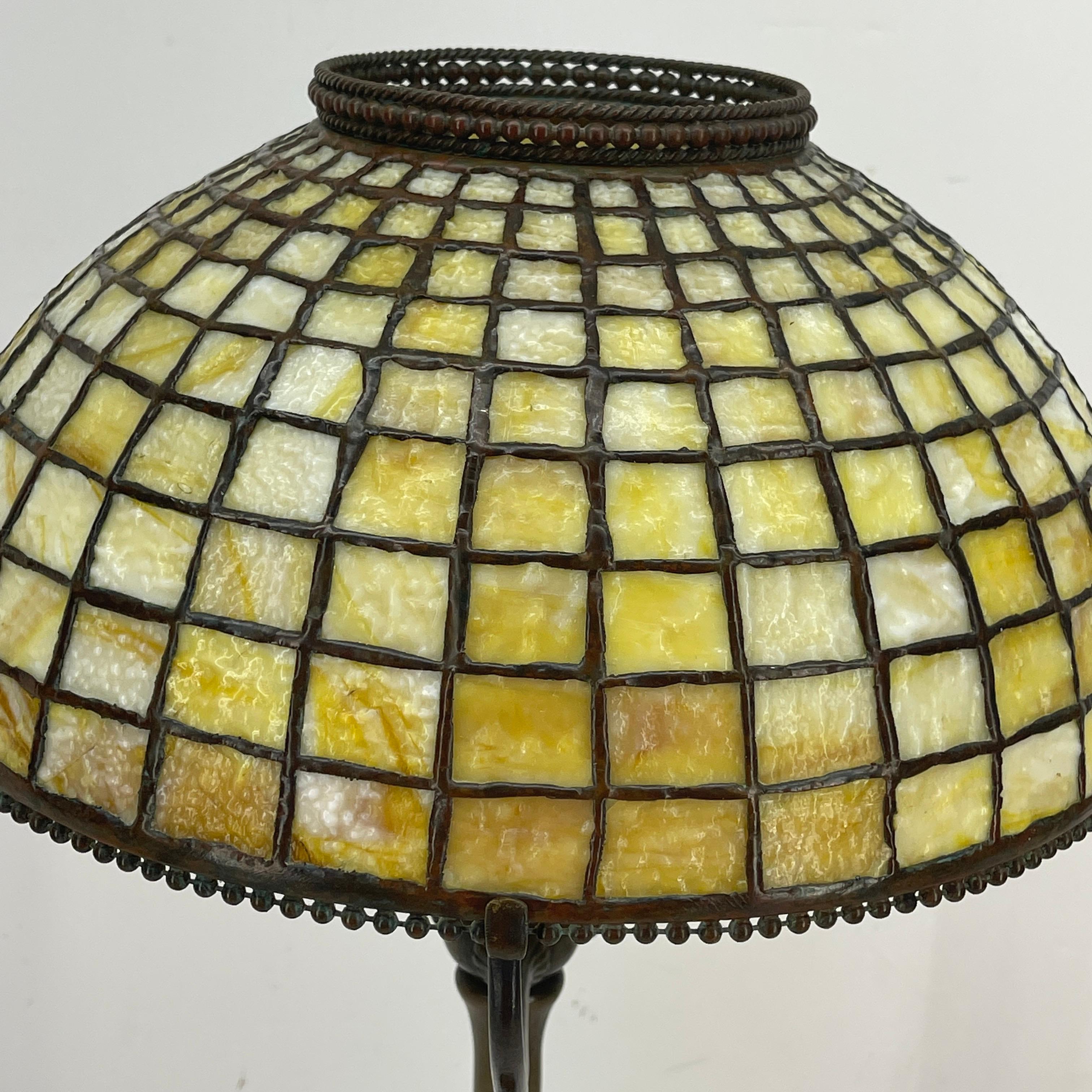 Signed Tiffany Studios Art Nouveau Table Lamp, Early 1900's For Sale 7