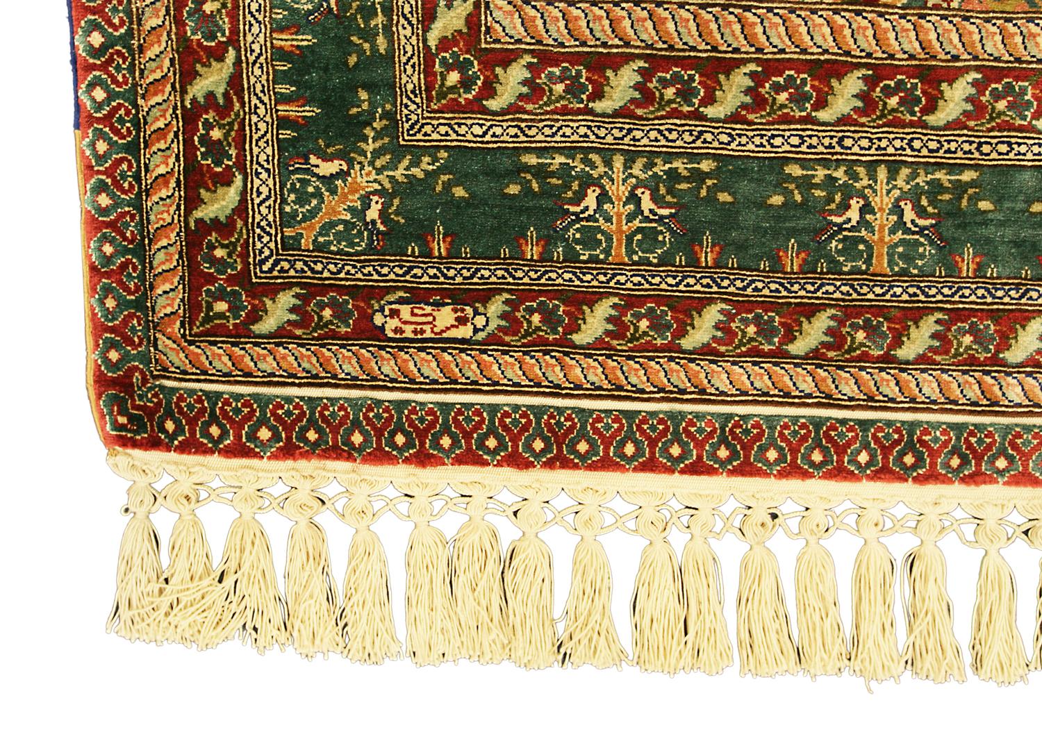 Other Hereke Silk Rug Extremely Fine For Sale