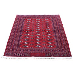 Signed Turkoman Bokara Pure Wool Hand Knotted Oriental Rug