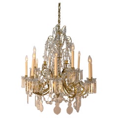 Signed Twelve arm Baccarat Crystal Chandelier