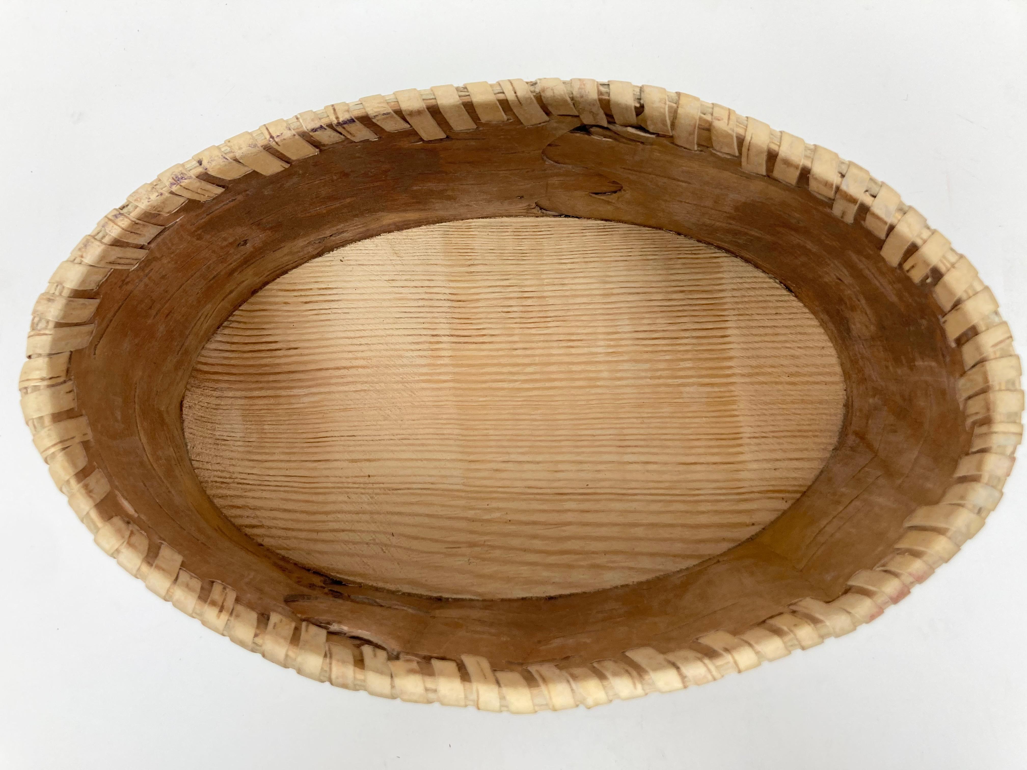 Signed Ukrainian Bent and Pierced Oval Birch Box For Sale 4