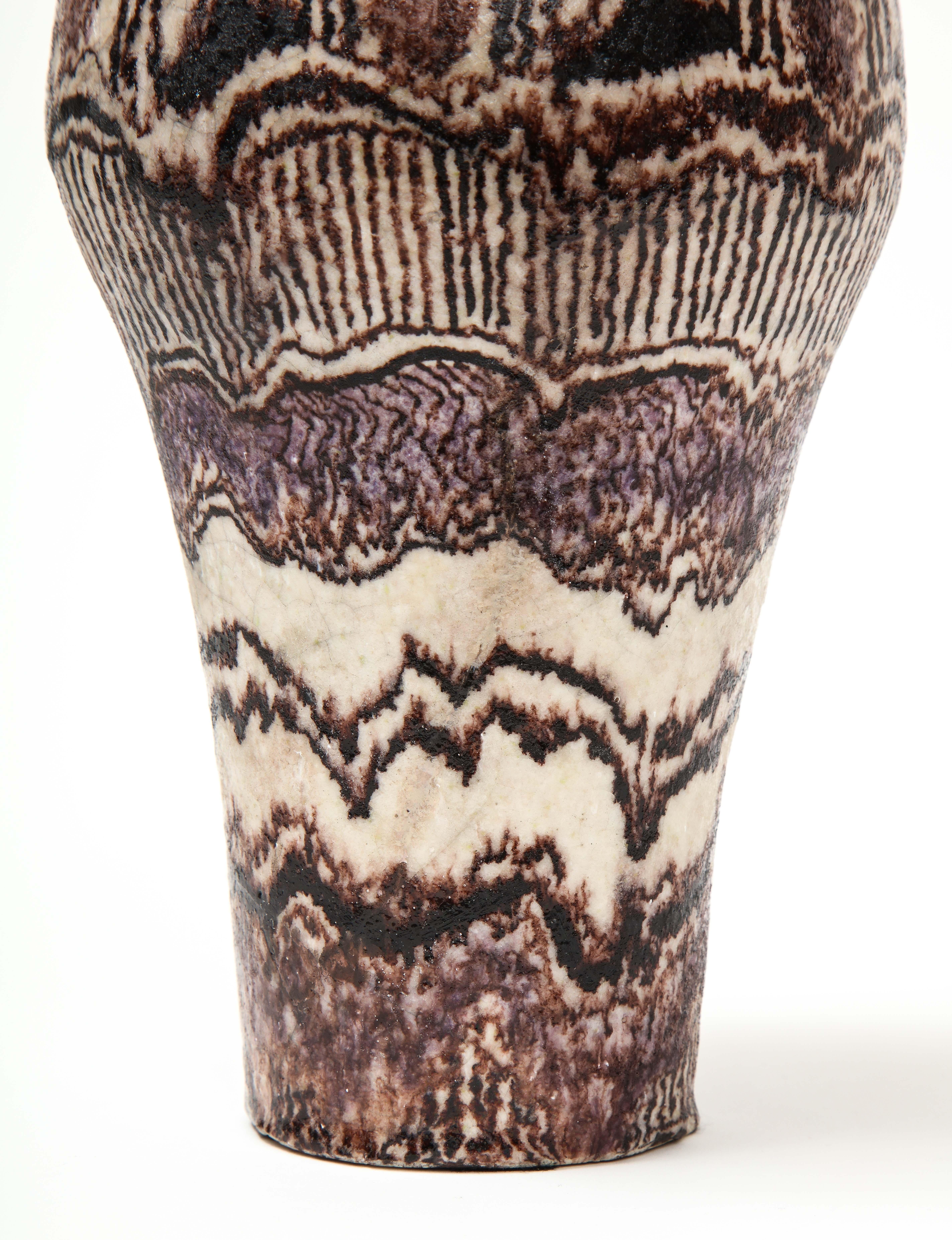 Italian Ceramic Vase by Uberto Zannoni, Italy, C. 1950, 'Signed'