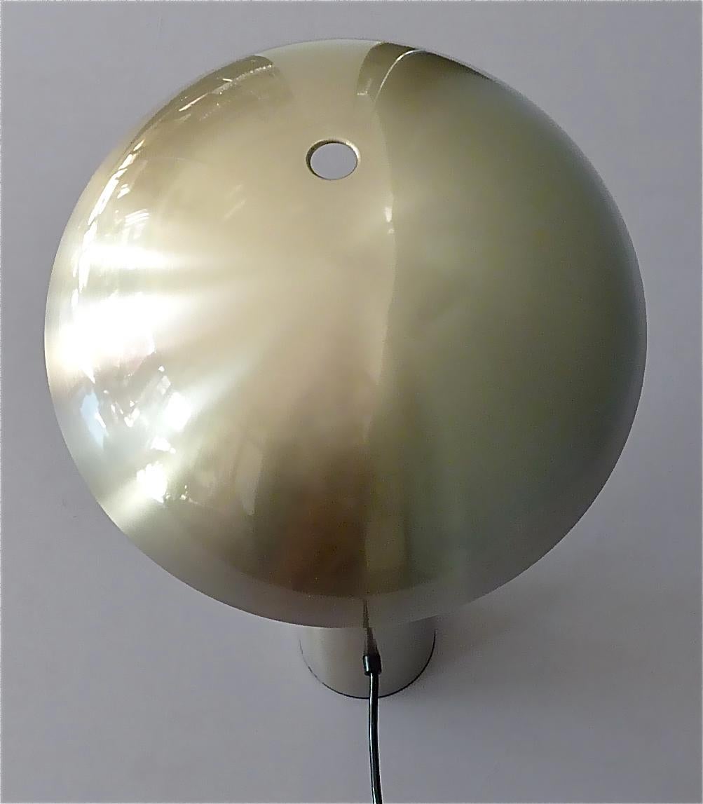 Signed Valenti Vaga Table Lamp by Franco Mirenzi Brushed Steel, Italian, 1970s 6