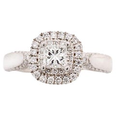Signed Vera Wang Diamond & Sapphire Engagement Ring