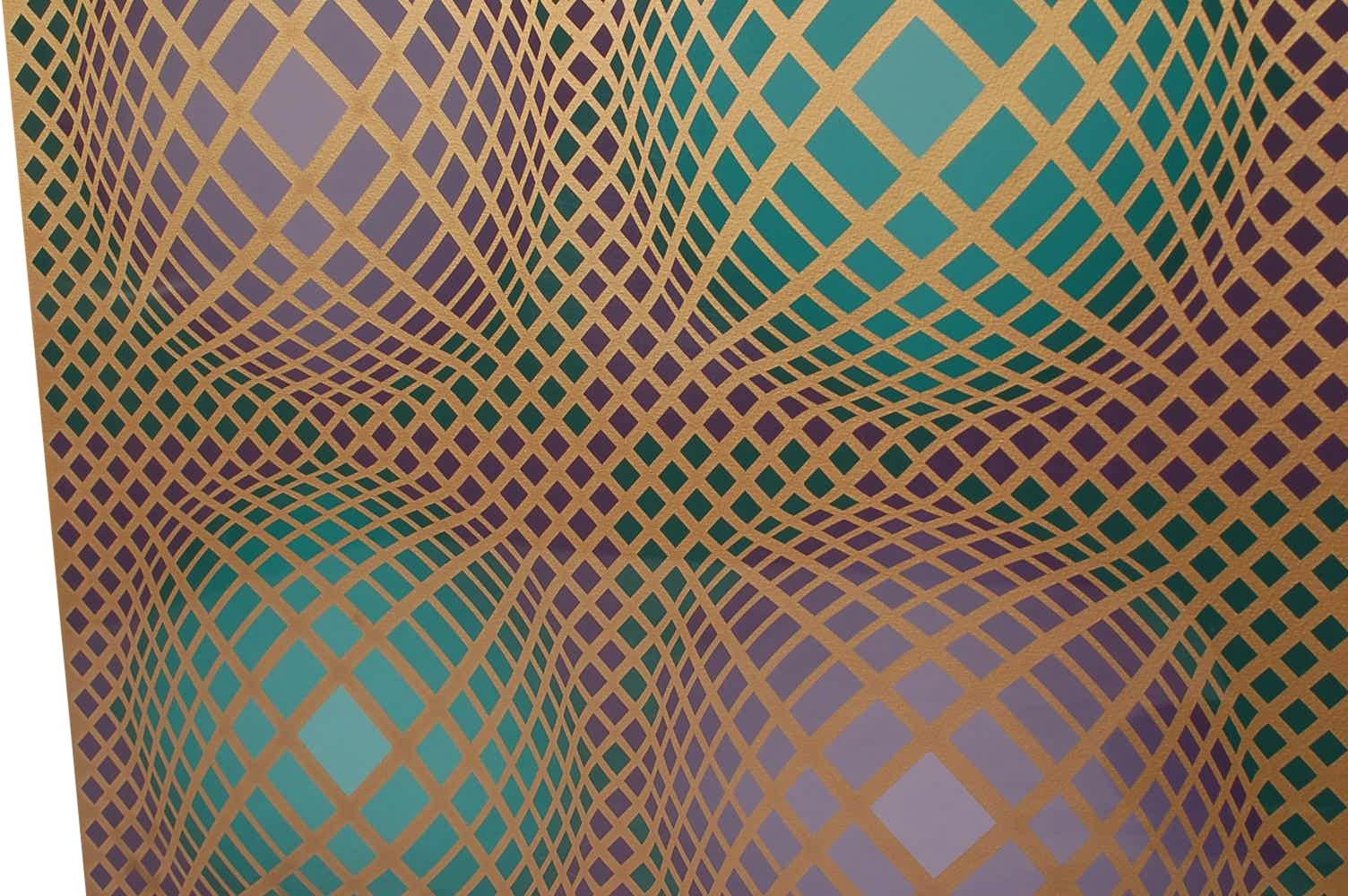 Mid-Century Modern Signed Victor Vasarely Op-Art Serigraph 