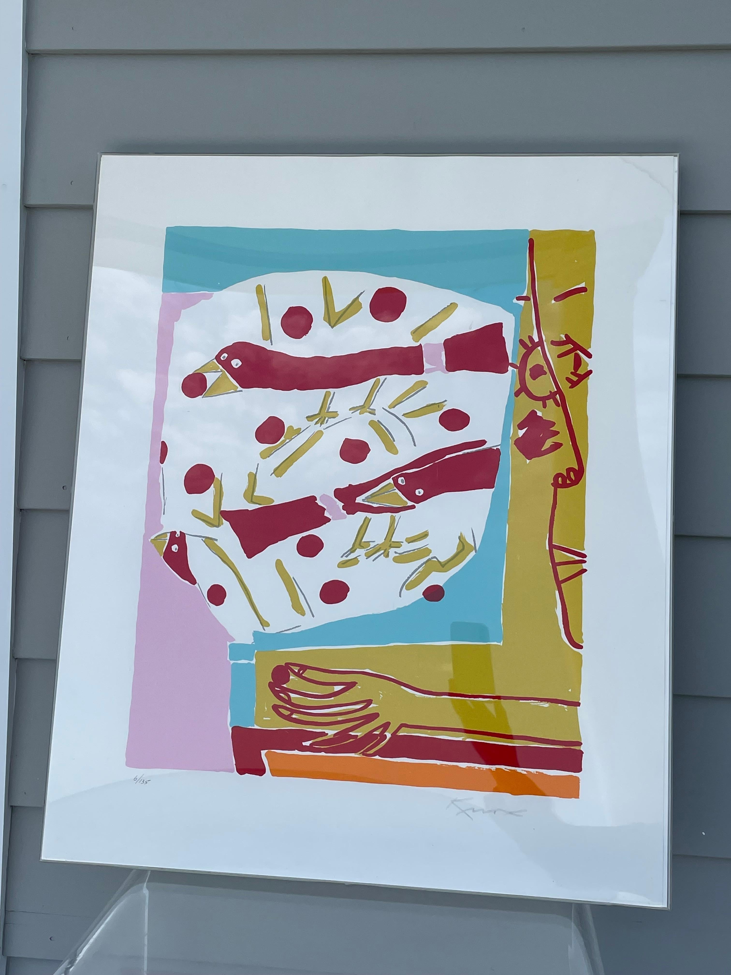 Signierter Vintage Abstrakt Modern Siebdruck von Knox Martin (Moderne) im Angebot