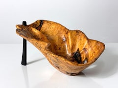 Signed American Studio Craft Burl Organic Freeform Bowl Centerpiece Sculpture