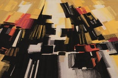 Signed Vintage Andre Borderie Tapestry with Abstract Patterns - Rug & Kilim