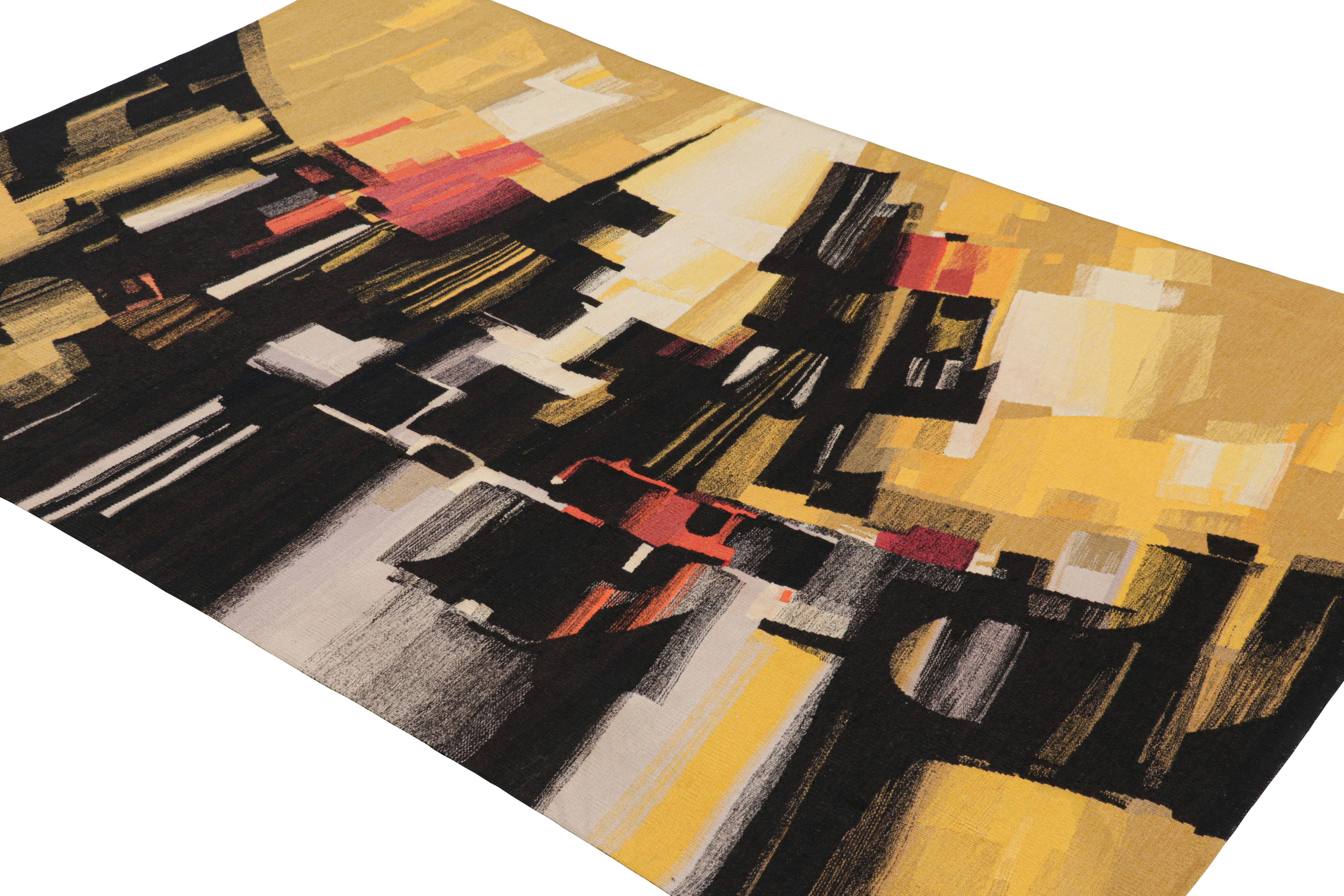 Hand-Woven Signed Vintage Andre Borderie Tapestry with Abstract Patterns - Rug & Kilim For Sale