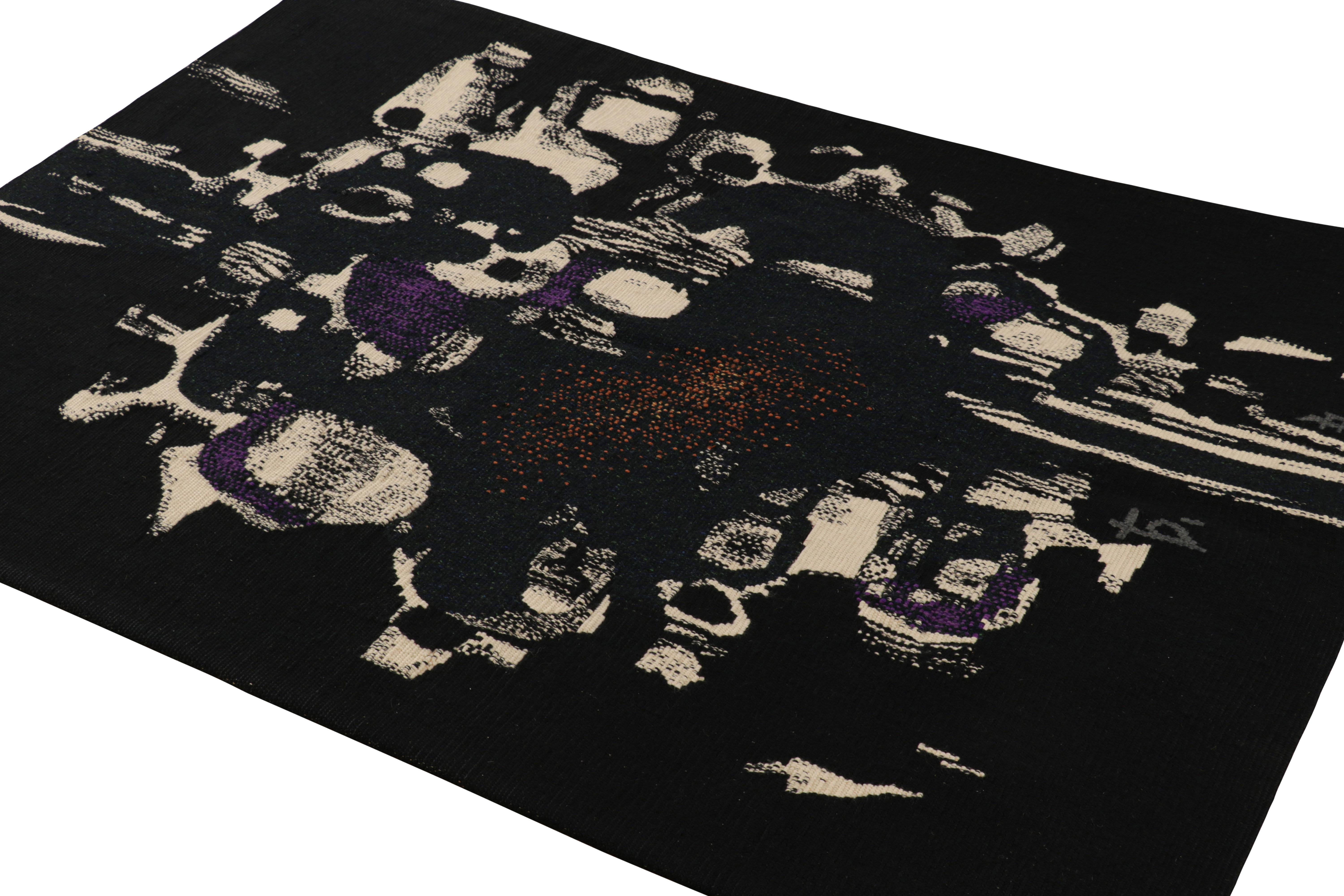 Signed Vintage Andre Borderie Tapestry with Abstract Patterns - Rug & Kilim In Good Condition For Sale In Long Island City, NY