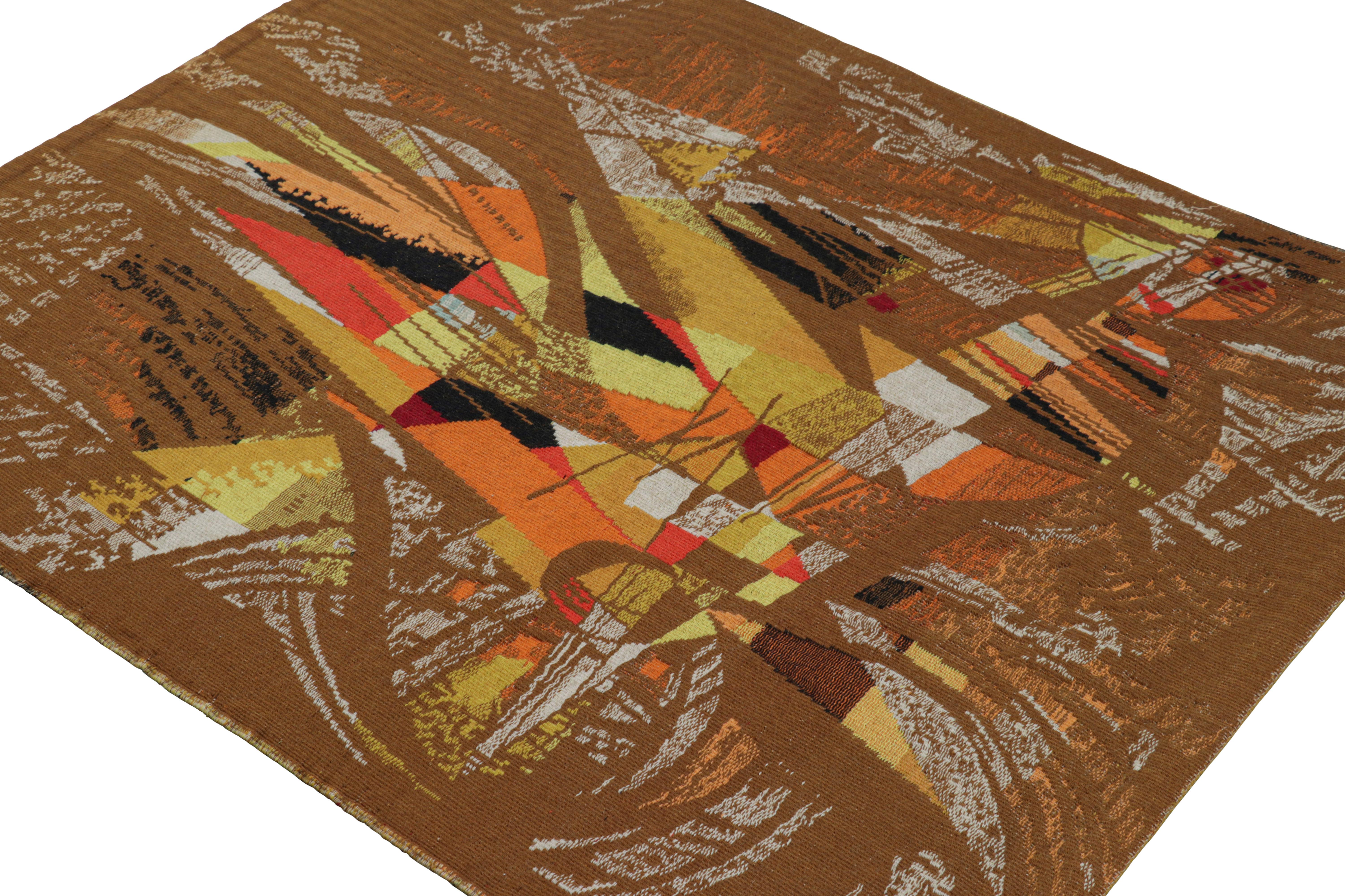 Signed Vintage Andre Maurice Tapestry with Abstract Patterns - Rug & Kilim In Good Condition For Sale In Long Island City, NY