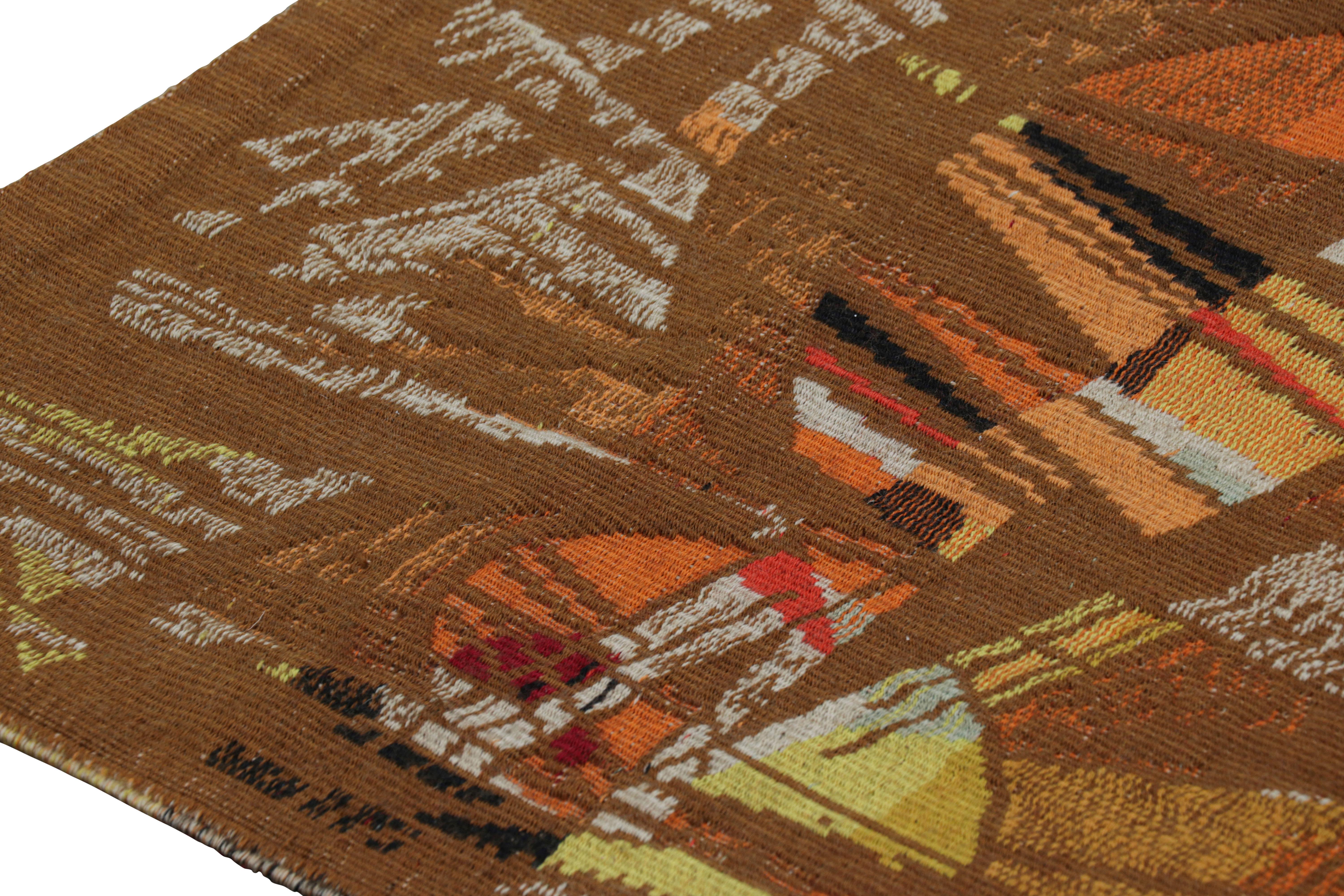Mid-20th Century Signed Vintage Andre Maurice Tapestry with Abstract Patterns - Rug & Kilim For Sale