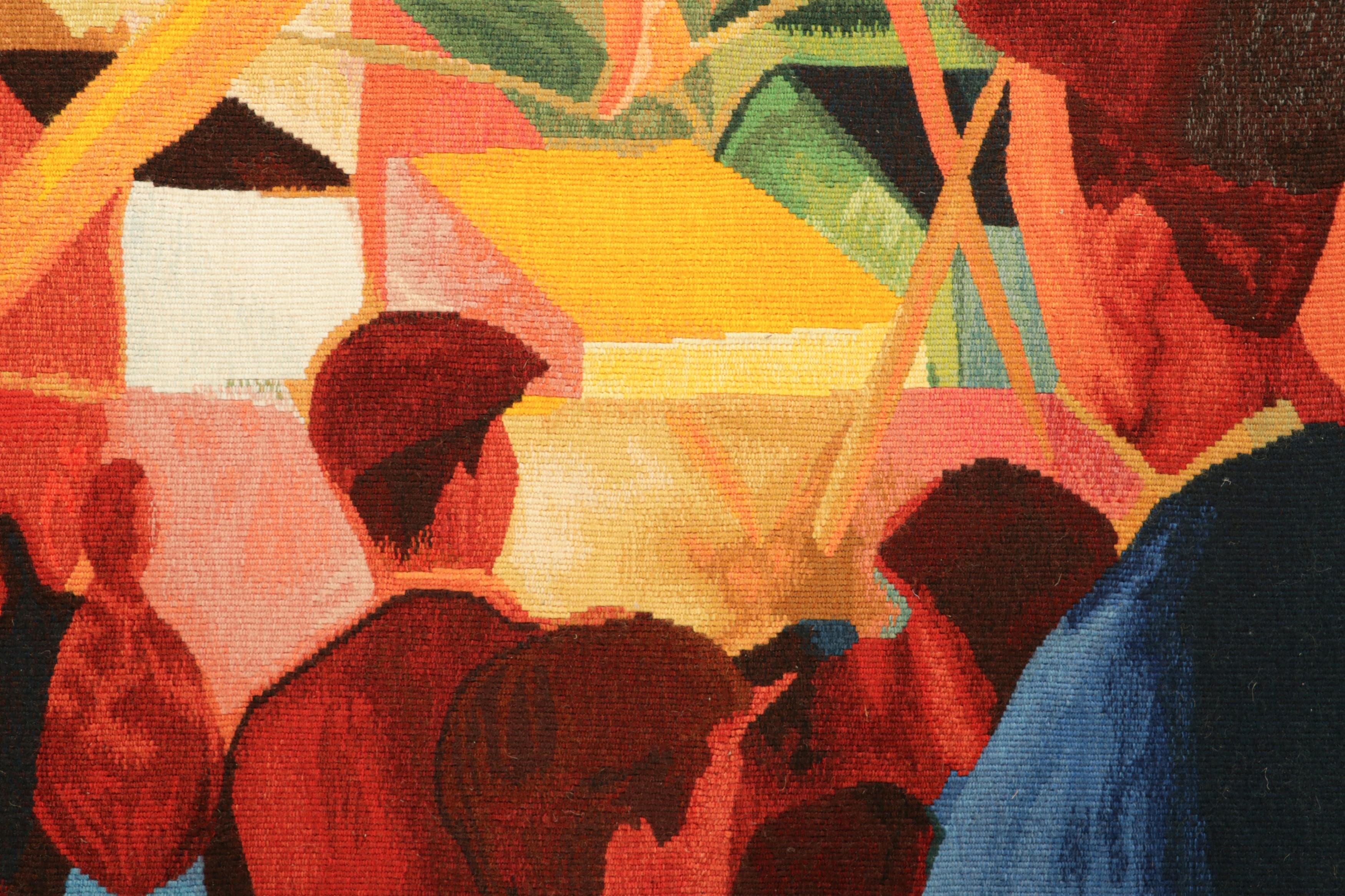 Signierte Vintage August Macke Wandteppich Tightrope Walker  Rug & Kilim (Französisch) im Angebot