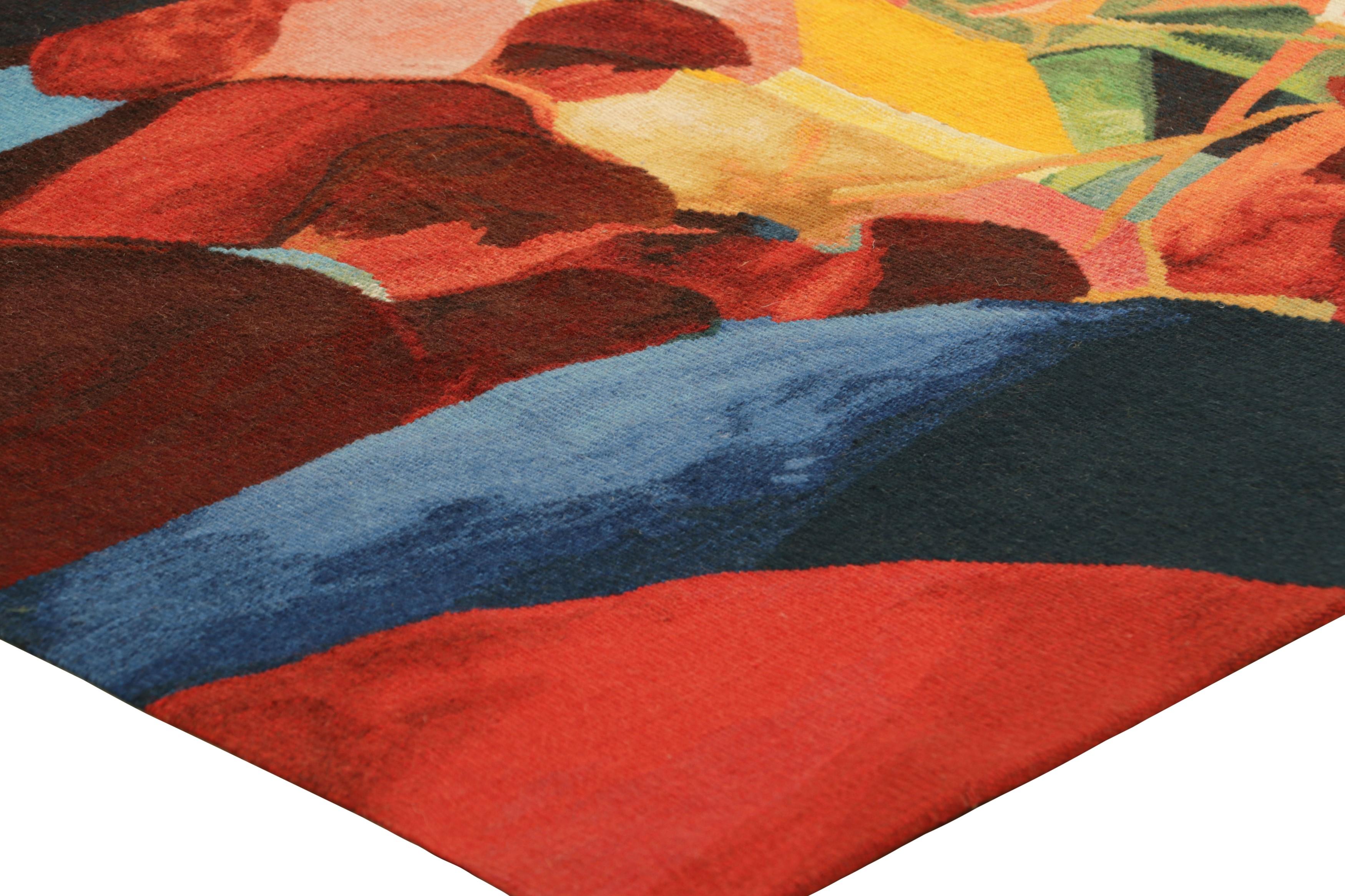 Signierte Vintage August Macke Wandteppich Tightrope Walker  Rug & Kilim (Mitte des 20. Jahrhunderts) im Angebot