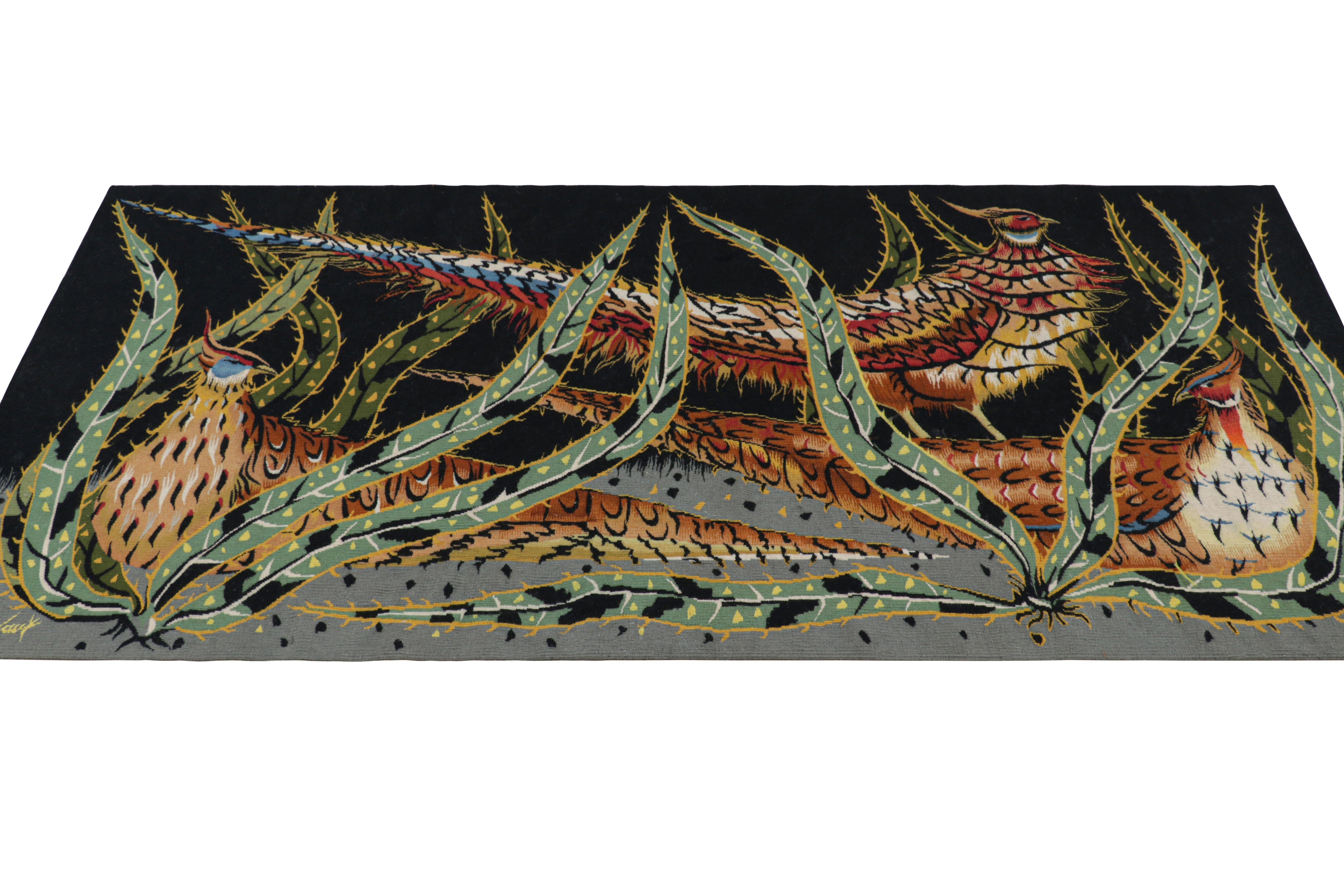 Signierter Edmond Dubrunfaut Vintage-Wandteppich mit Baum, Vintage-Fotografie  Rug & Kilim (Handgewebt) im Angebot