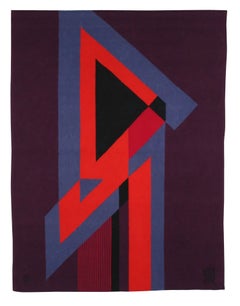 Signed Vintage French Aubusson Tapestry "Signal" by Maurice André - Rug & Kilim