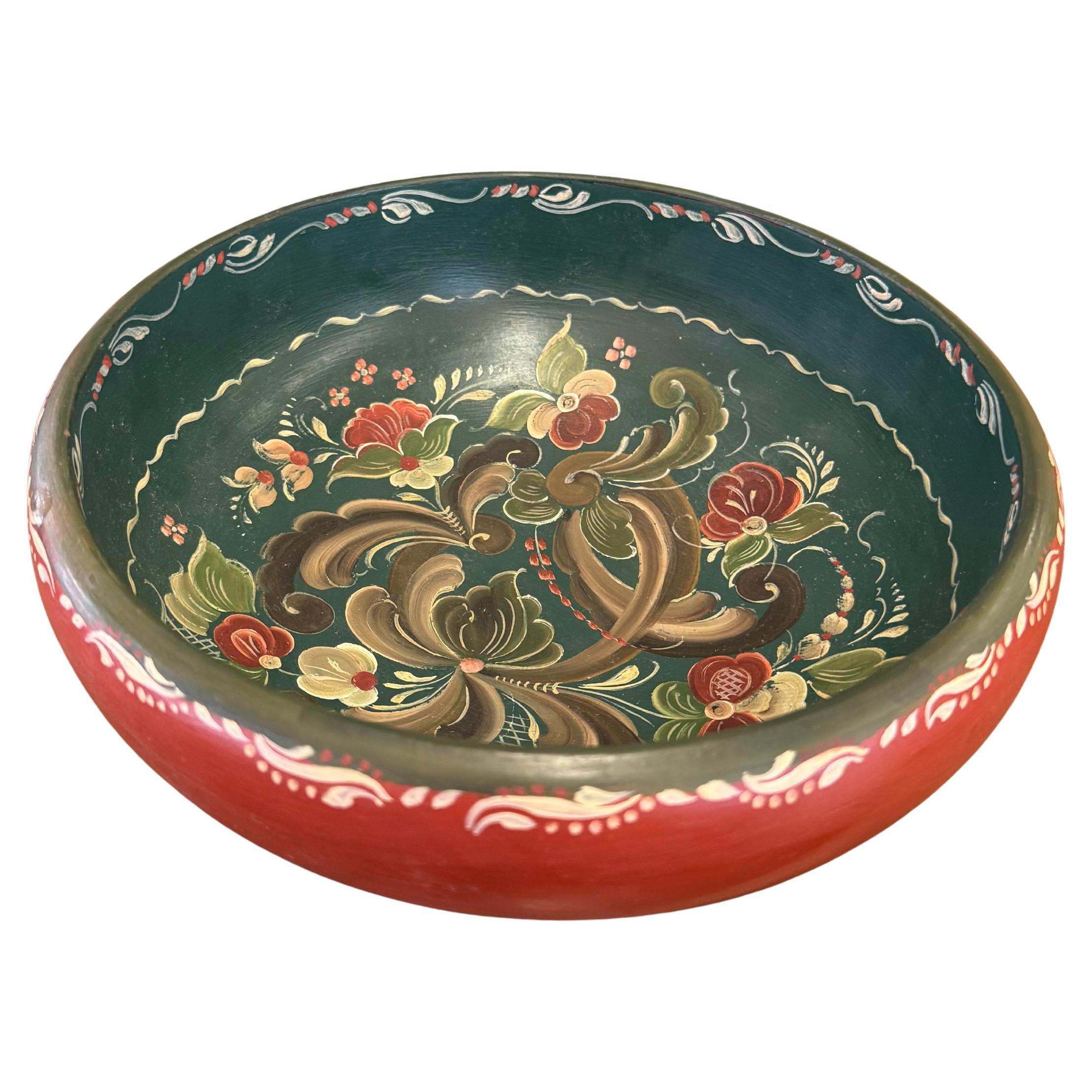 Photo inspiration: Picture Idea: Vintage Hand Painted Norwegian Rosemaling Tray Scandinavian Folk Art