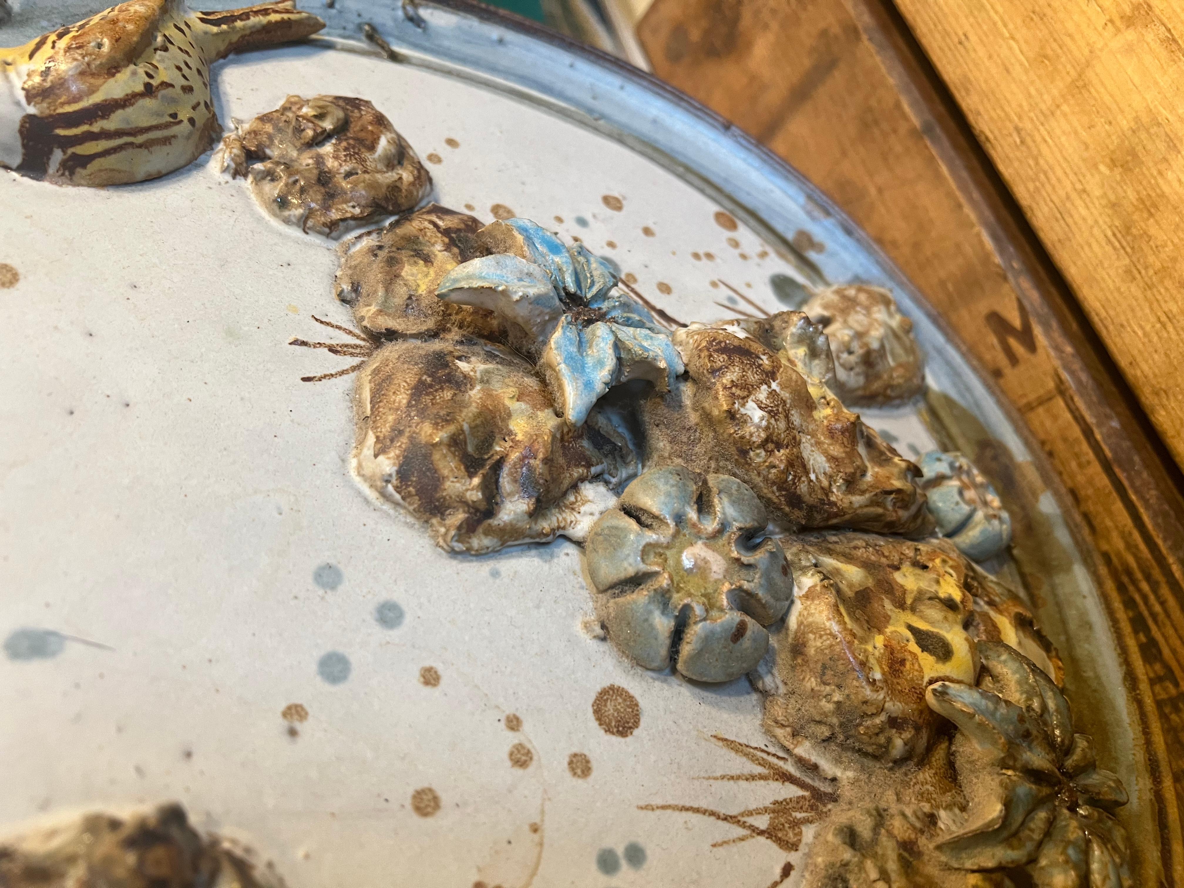 Ceramica astratta firmata Vintage fatta a mano stile metà secolo moderno retrò In condizioni buone in vendita a Seattle, WA