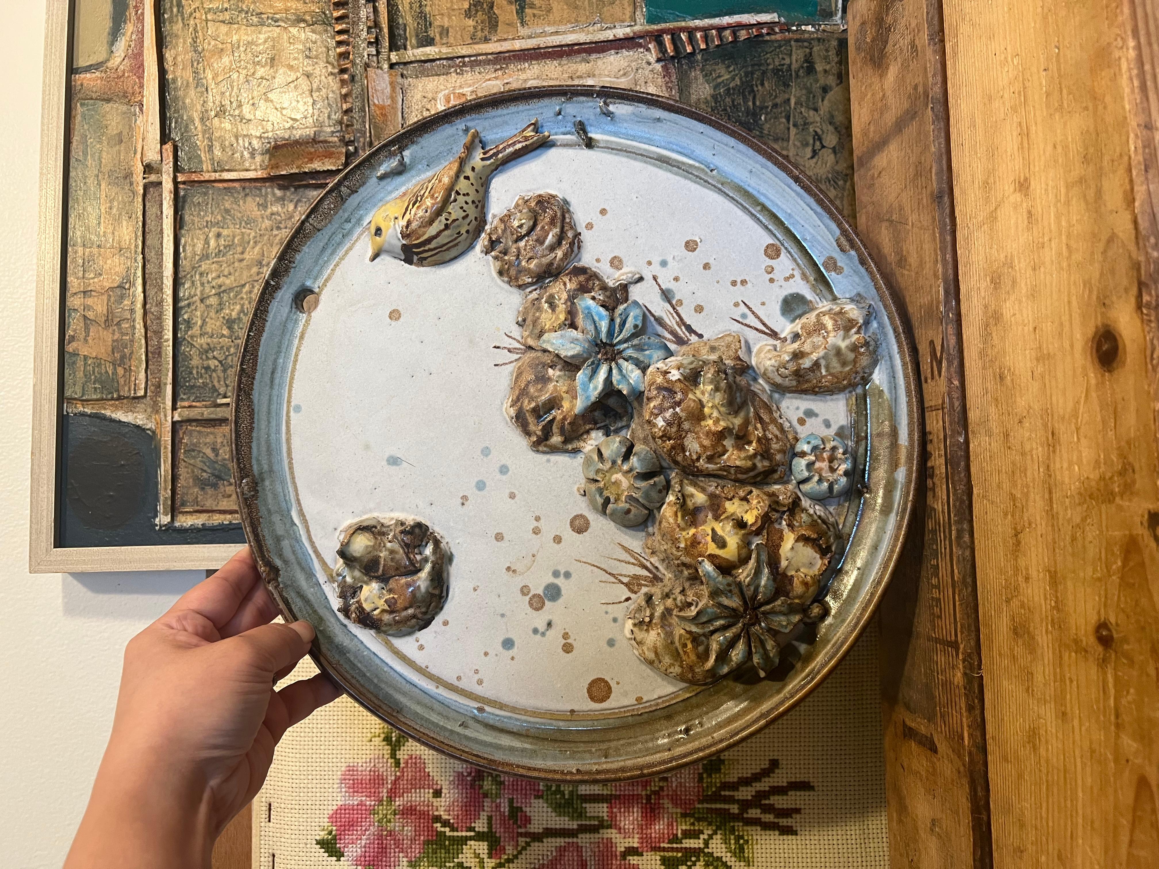 Ceramica astratta firmata Vintage fatta a mano stile metà secolo moderno retrò in vendita 2
