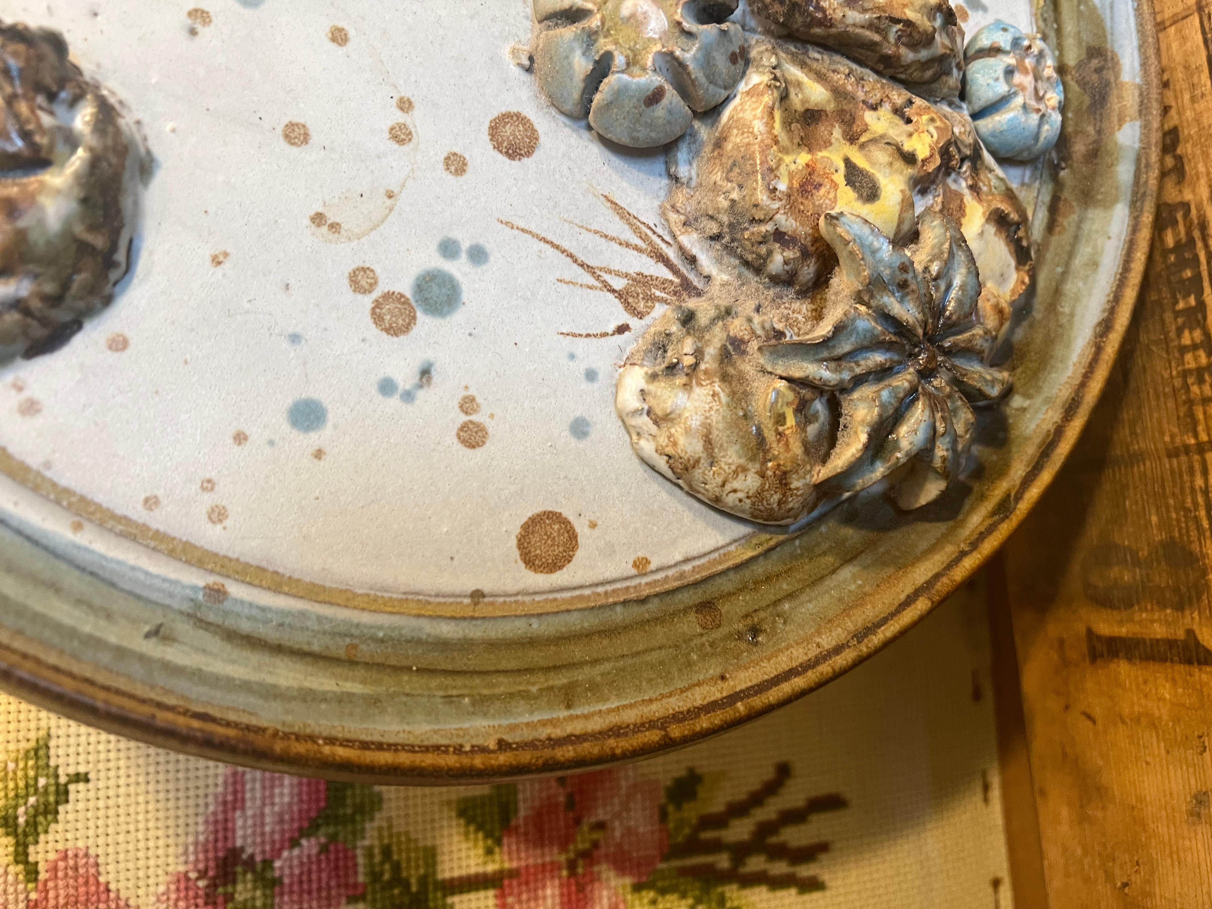 Ceramica astratta firmata Vintage fatta a mano stile metà secolo moderno retrò in vendita 3