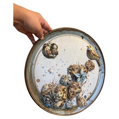Ceramica astratta firmata Vintage fatta a mano stile metà secolo moderno retrò