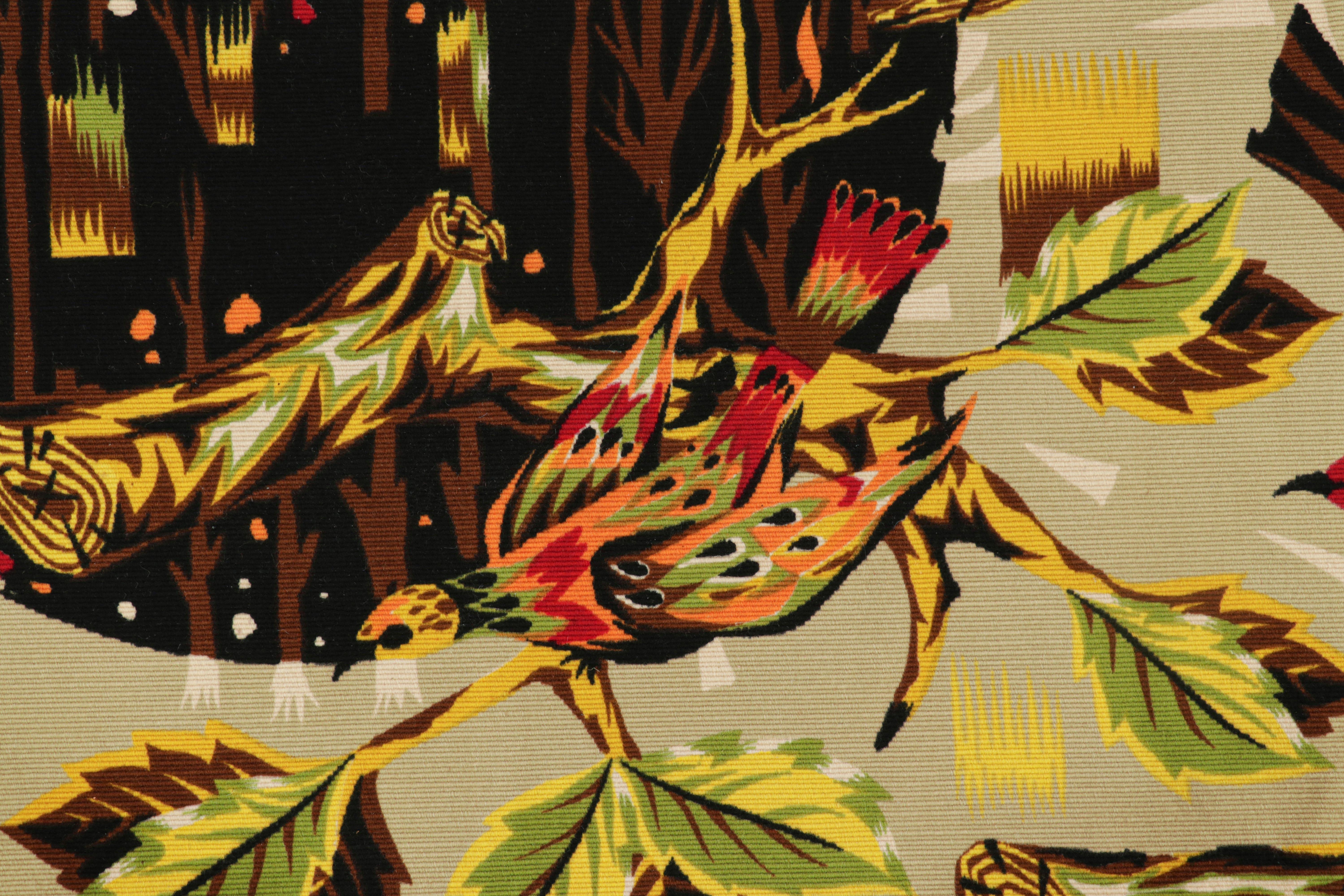 French Signed Vintage Jean-Claude Bissery Tapestry “Forestière”, from Rug & Kilim For Sale