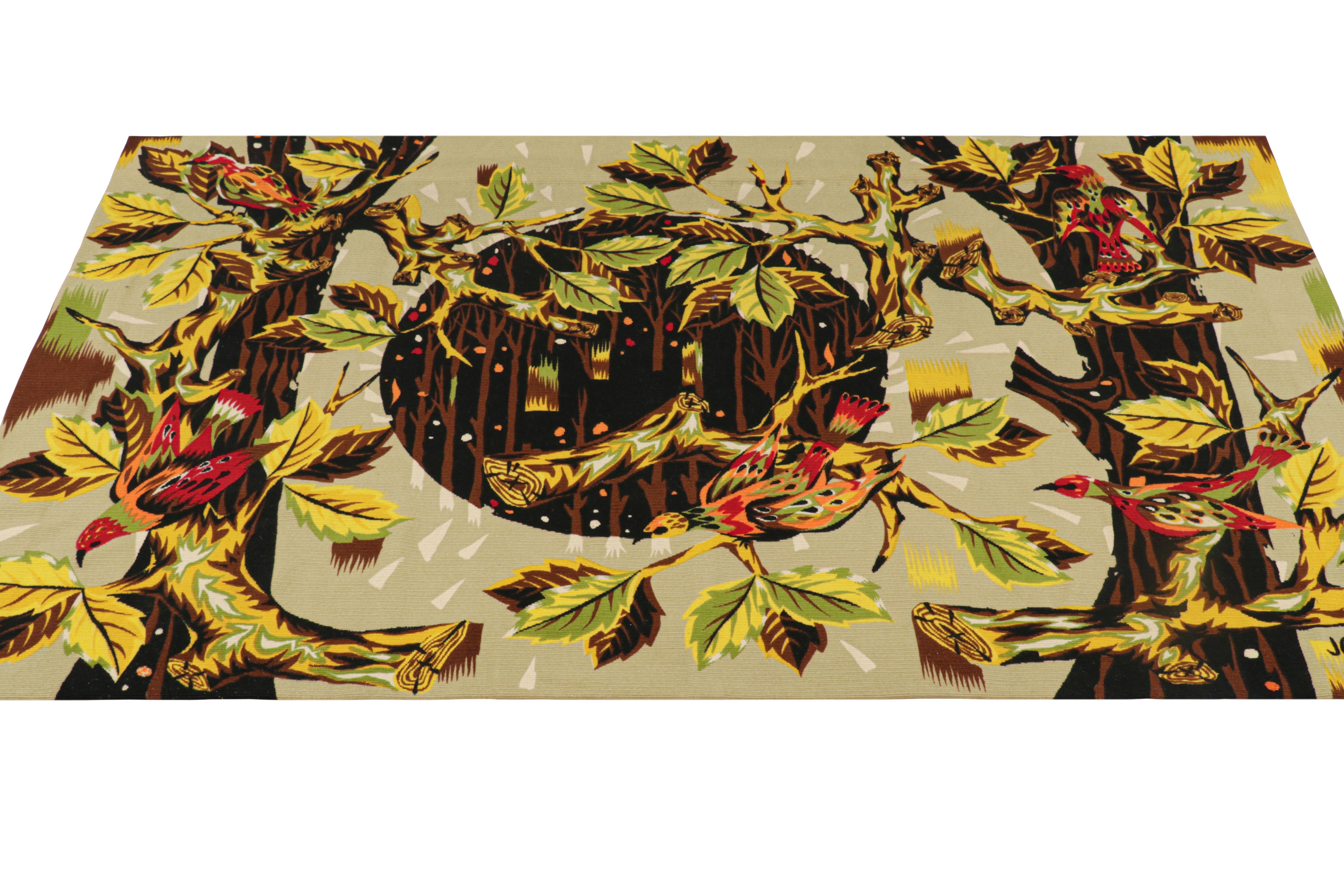 Signed Vintage Jean-Claude Bissery Tapestry “Forestière”, from Rug & Kilim In Good Condition For Sale In Long Island City, NY