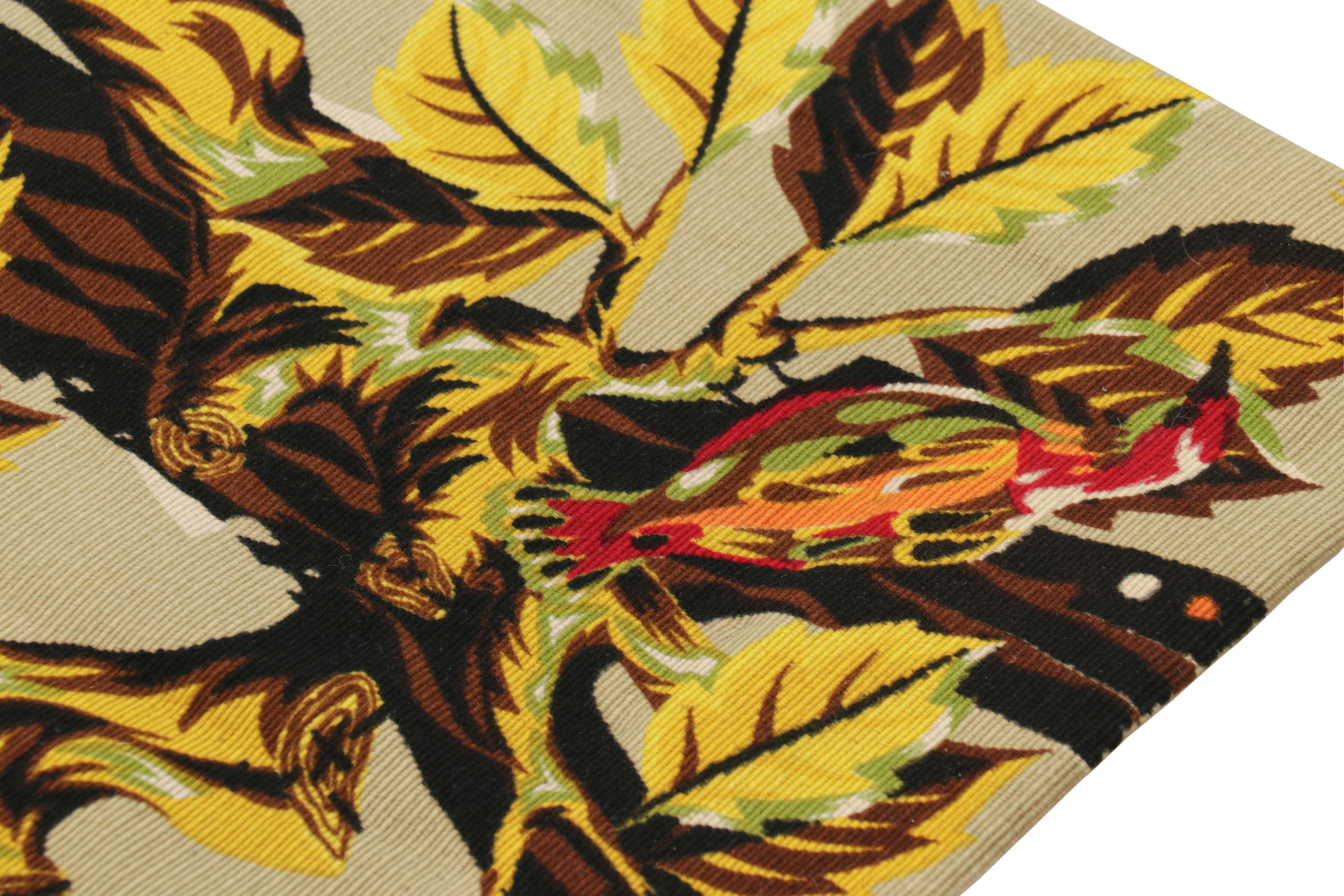 Mid-20th Century Signed Vintage Jean-Claude Bissery Tapestry “Forestière”, from Rug & Kilim For Sale