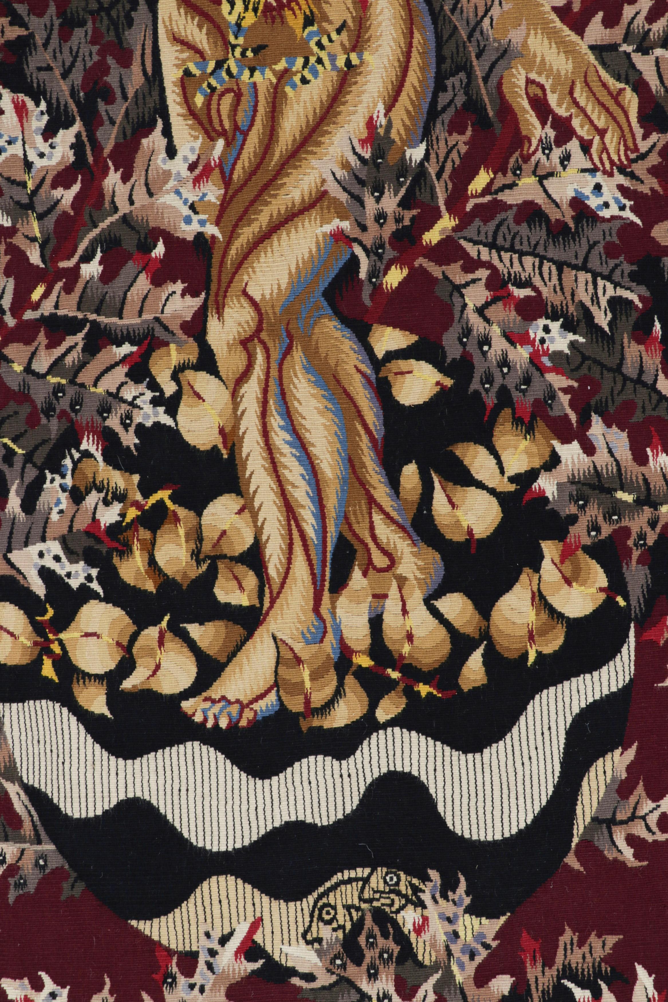 French Signed Vintage Jean Lurcat Aubusson Tapestry “L’Homme”  Rug & Kilim For Sale
