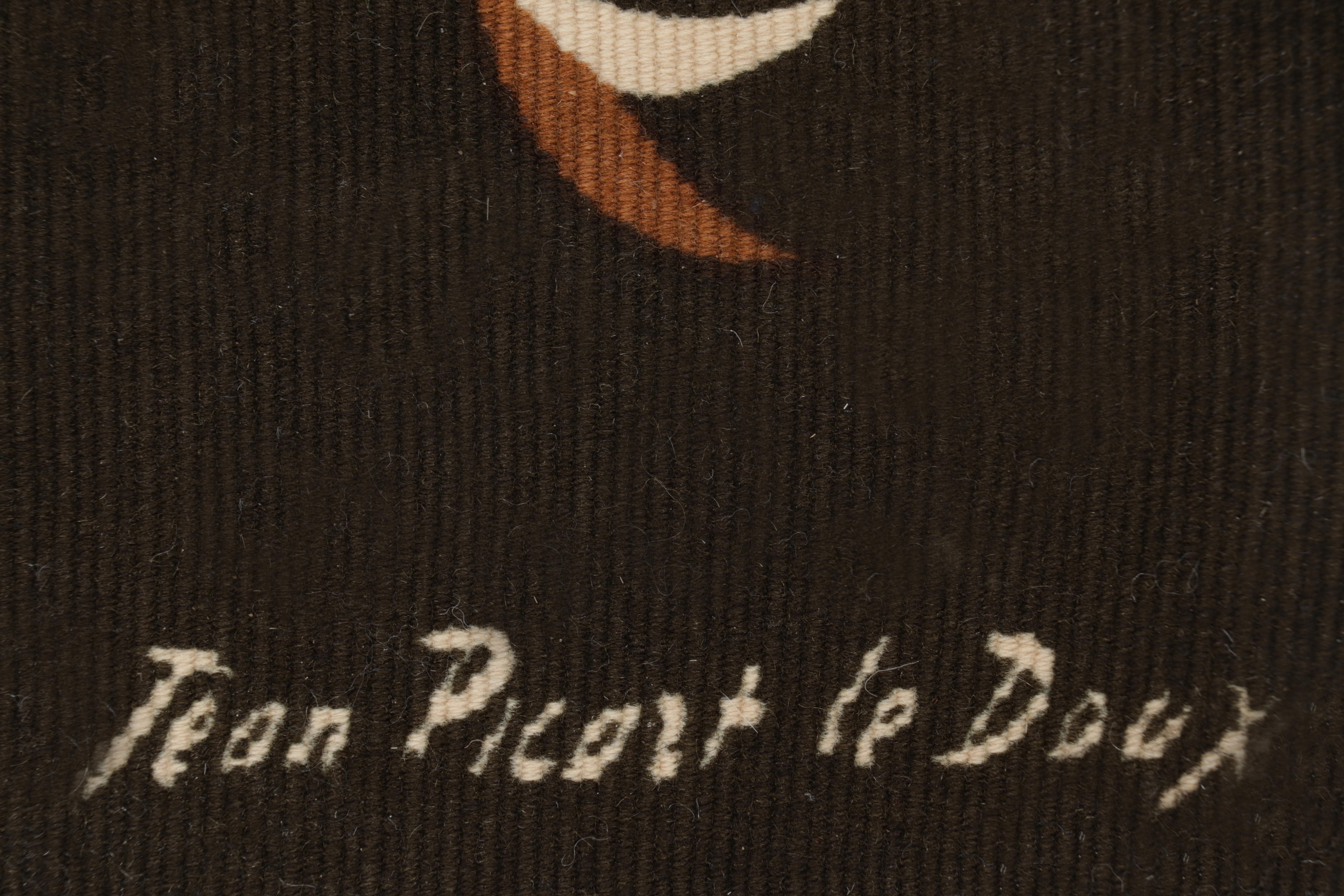 Signed Vintage Jean Picart Le Doux Tapestry with Tree Pictorial from Rug & Kilim For Sale 1