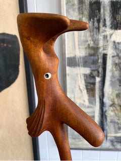 Signed Vintage Knud Albert Wood Animal Sculpture