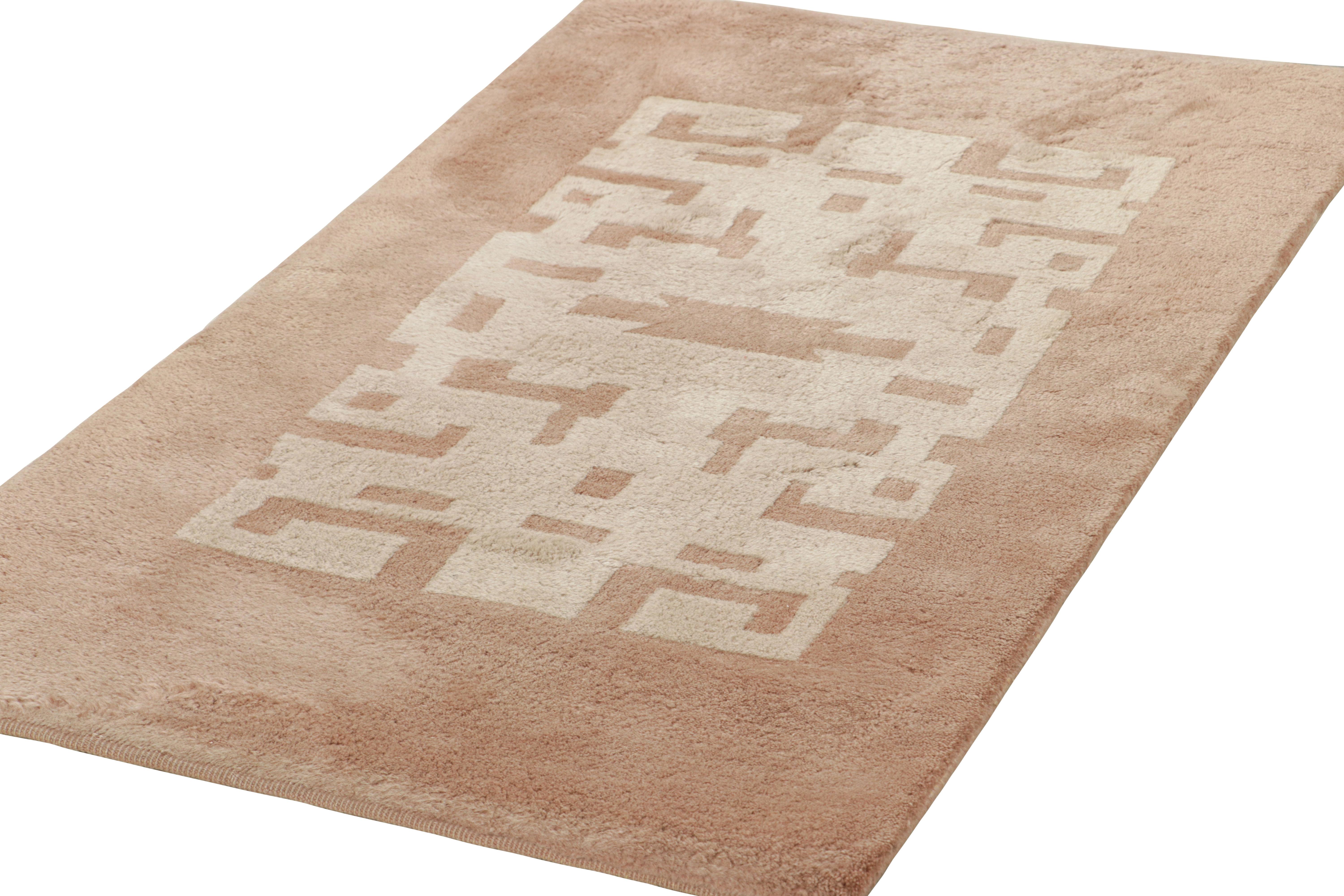 Alfombra Art Déco Francesa Leleu Vintage con Motivo Geométrico  Alfombra &  Kilim Francés en venta
