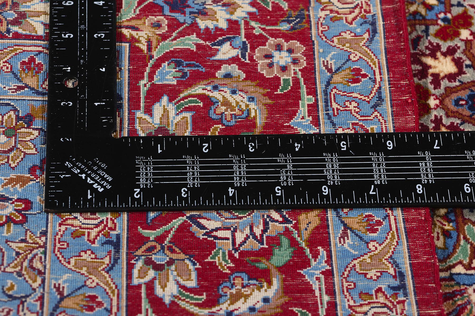Wool Signed Vintage Persian Isfahan Carpet with Traditional Style For Sale