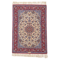 Signed Vintage Persian Isfahan Rug