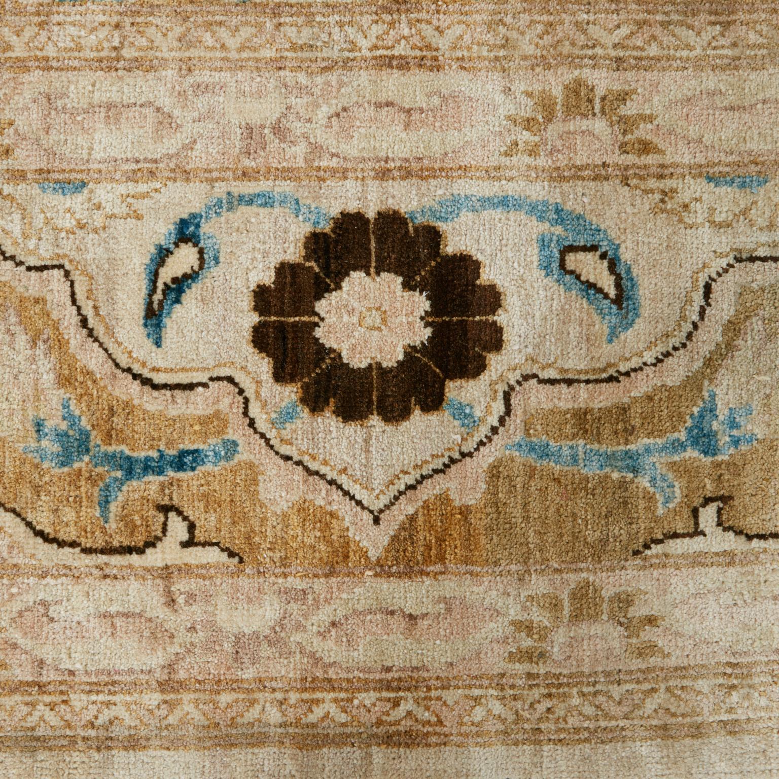 Signed Vintage Persian Mahal Floral Style Rug 2