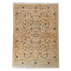 Signed Vintage Persian Mahal Floral Style Rug