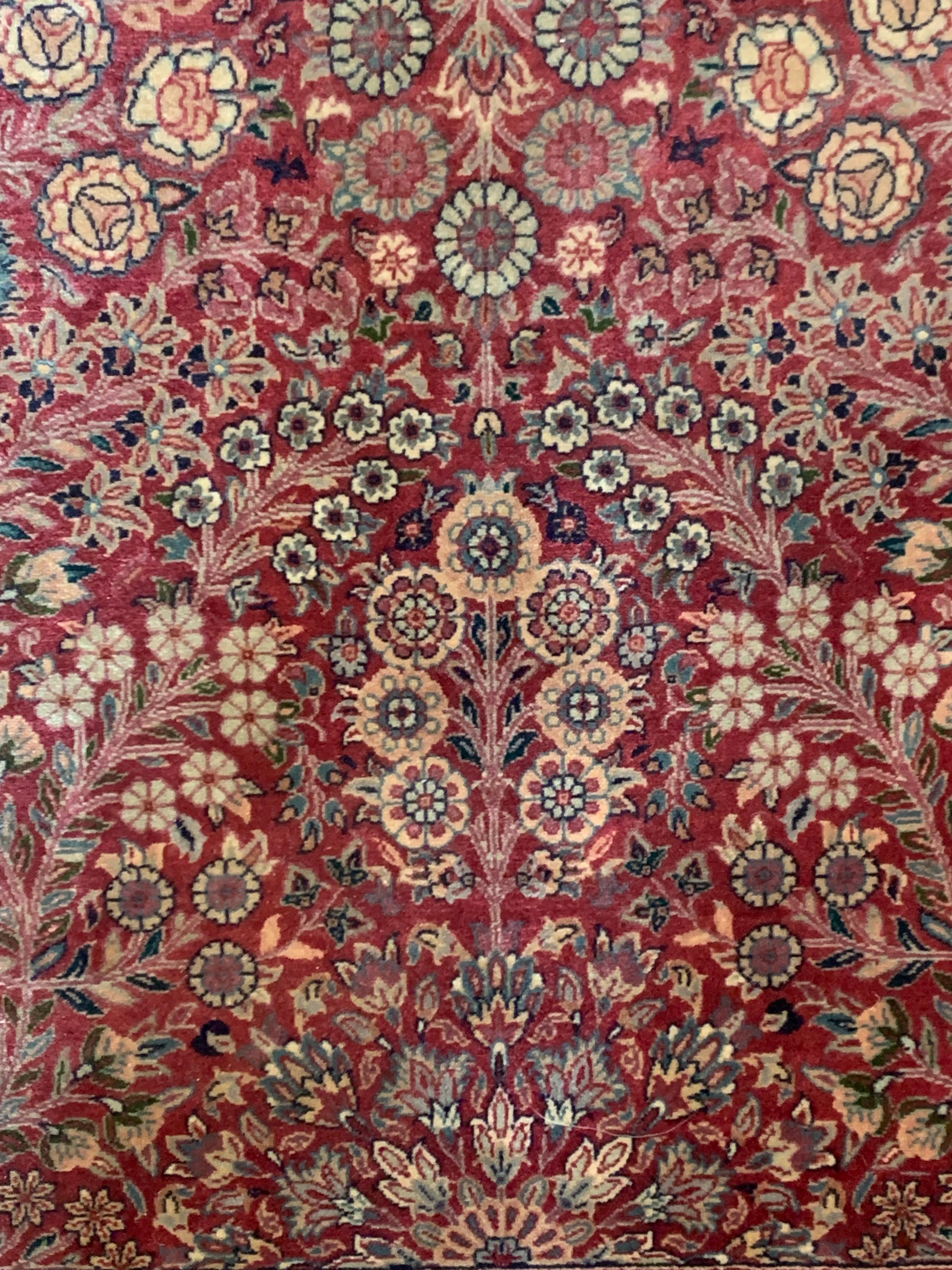 Late 20th Century Signed Vintage Persian Kashan Rug, Very Fine, circa 1980s For Sale