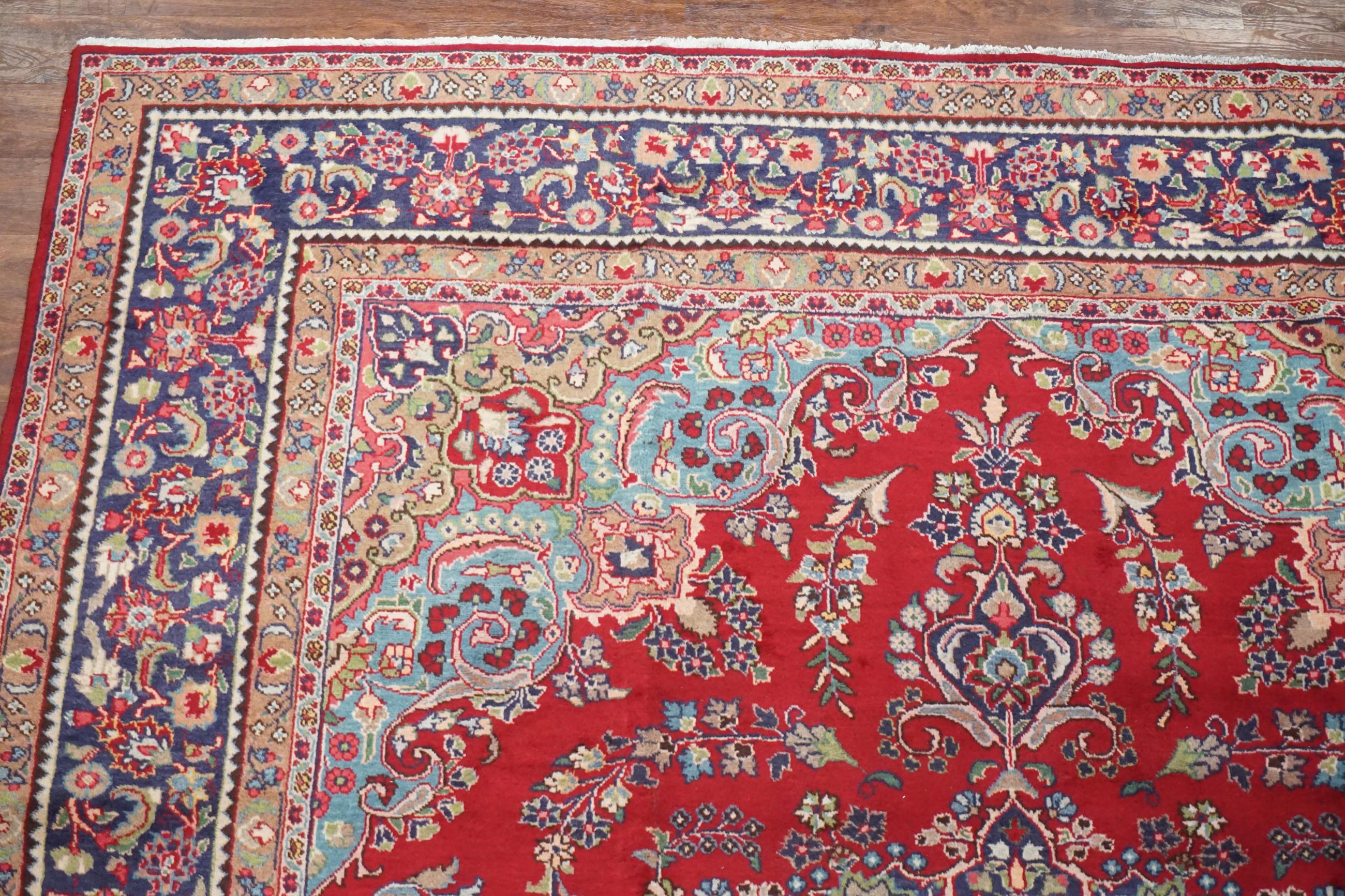 20th Century Signed Vintage Persian Tabriz Rug, circa 1960 For Sale